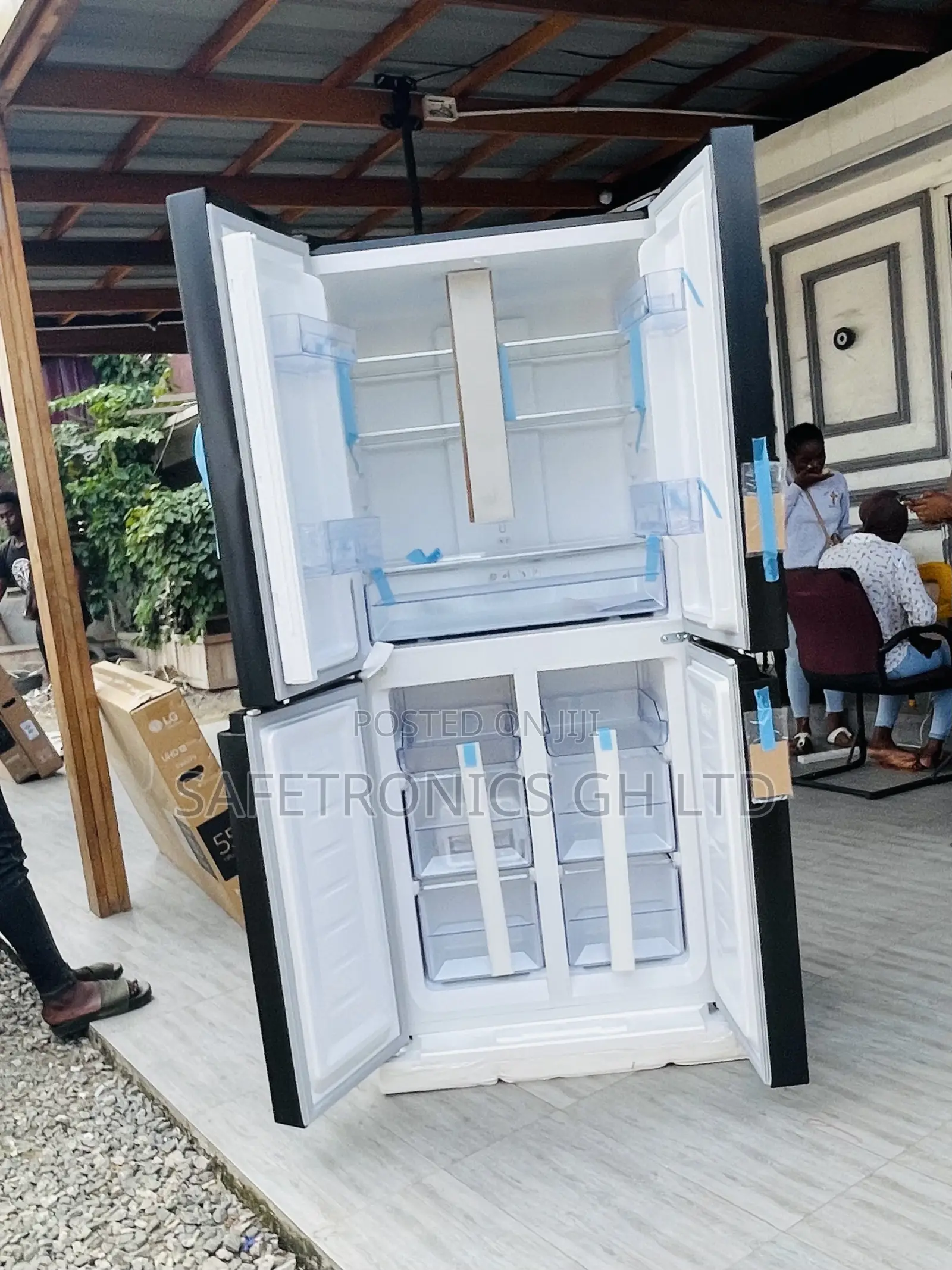 Durable Pearl PF-550BSS Bottomfrreezer Gray 4 Doors Fridge