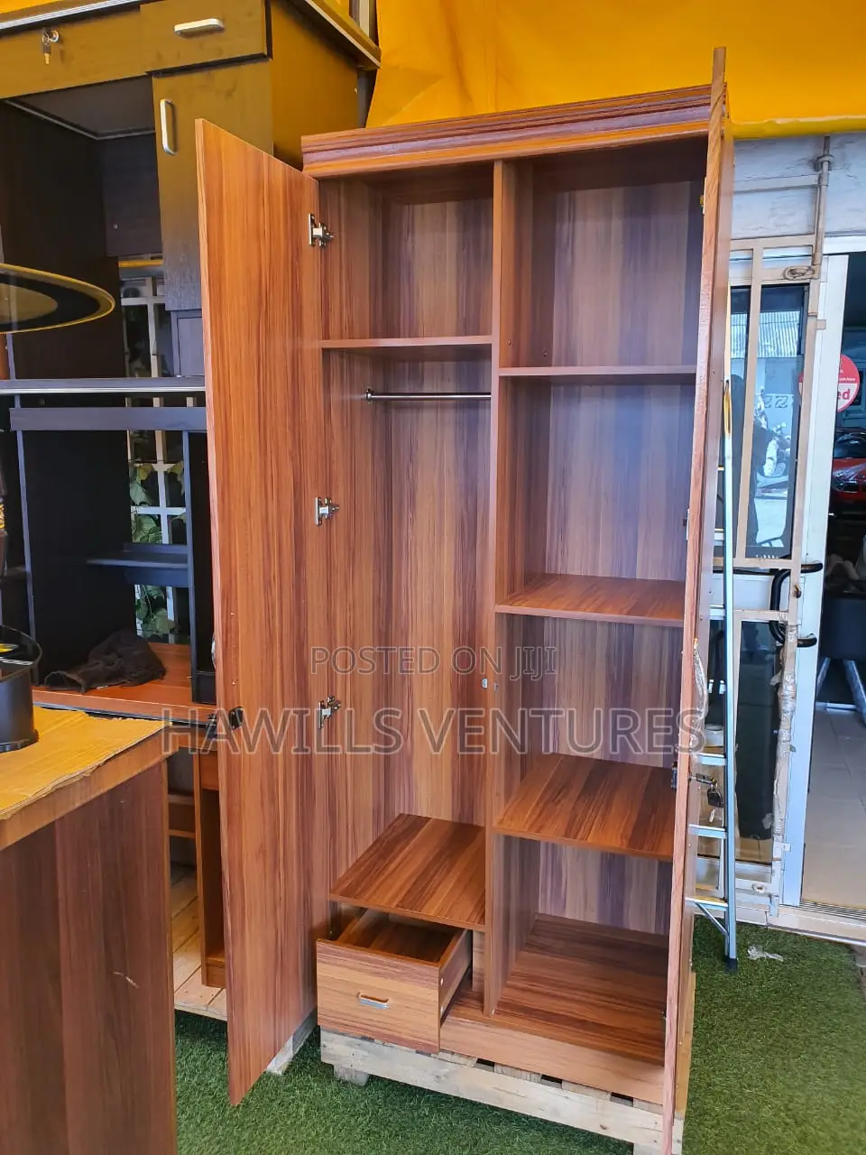 Wooden Wardrobe Free Delivery Within Accra.
