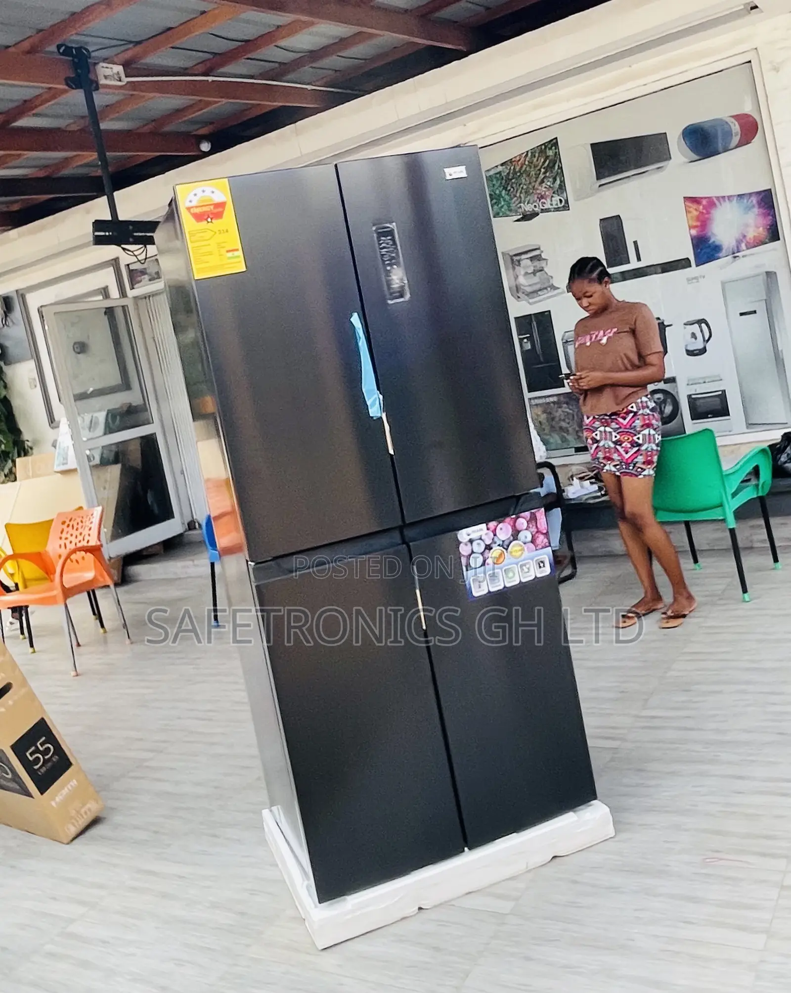 Bottomfreezer Pearl PF-550 Side by Side 4 Doors Fridge