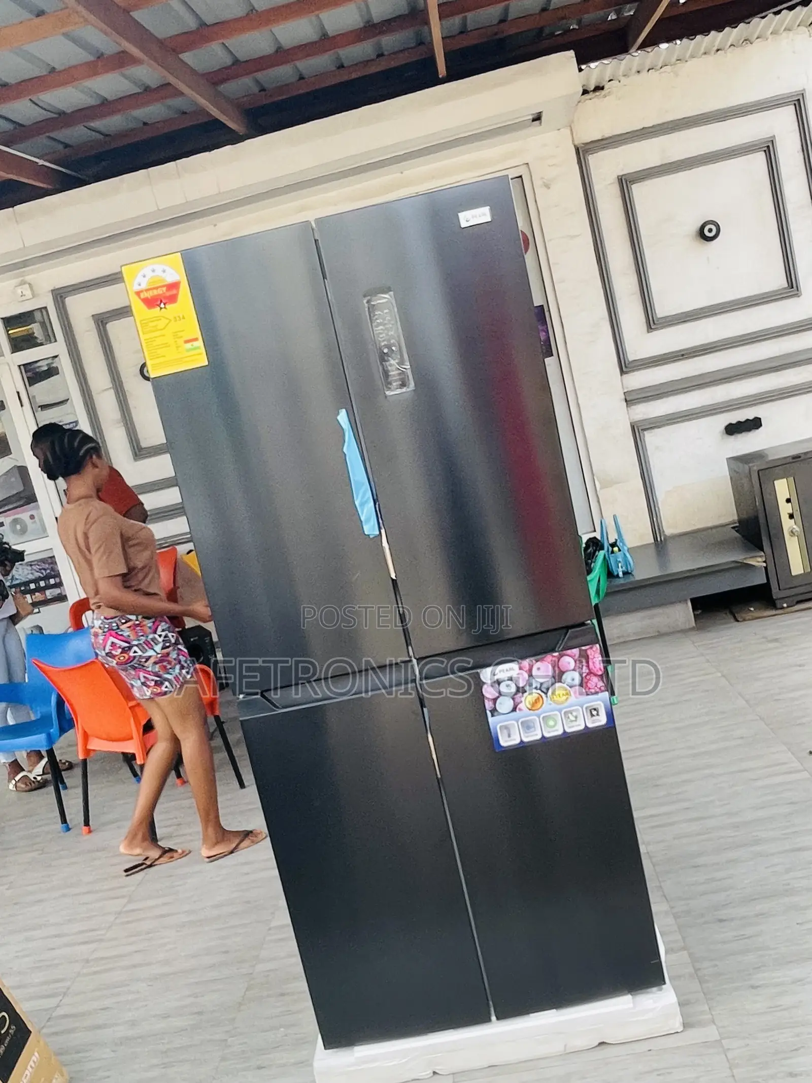 Gray 4 Doors Bottomfreezer Pf-550bss Fridge Side by Side