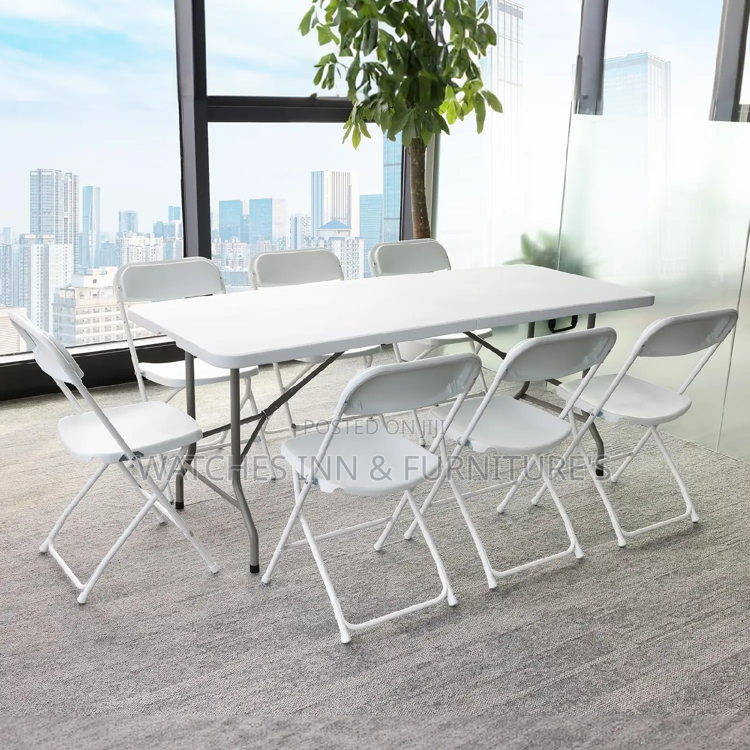 Foldable Event/ Conference Table With 8 Chairs