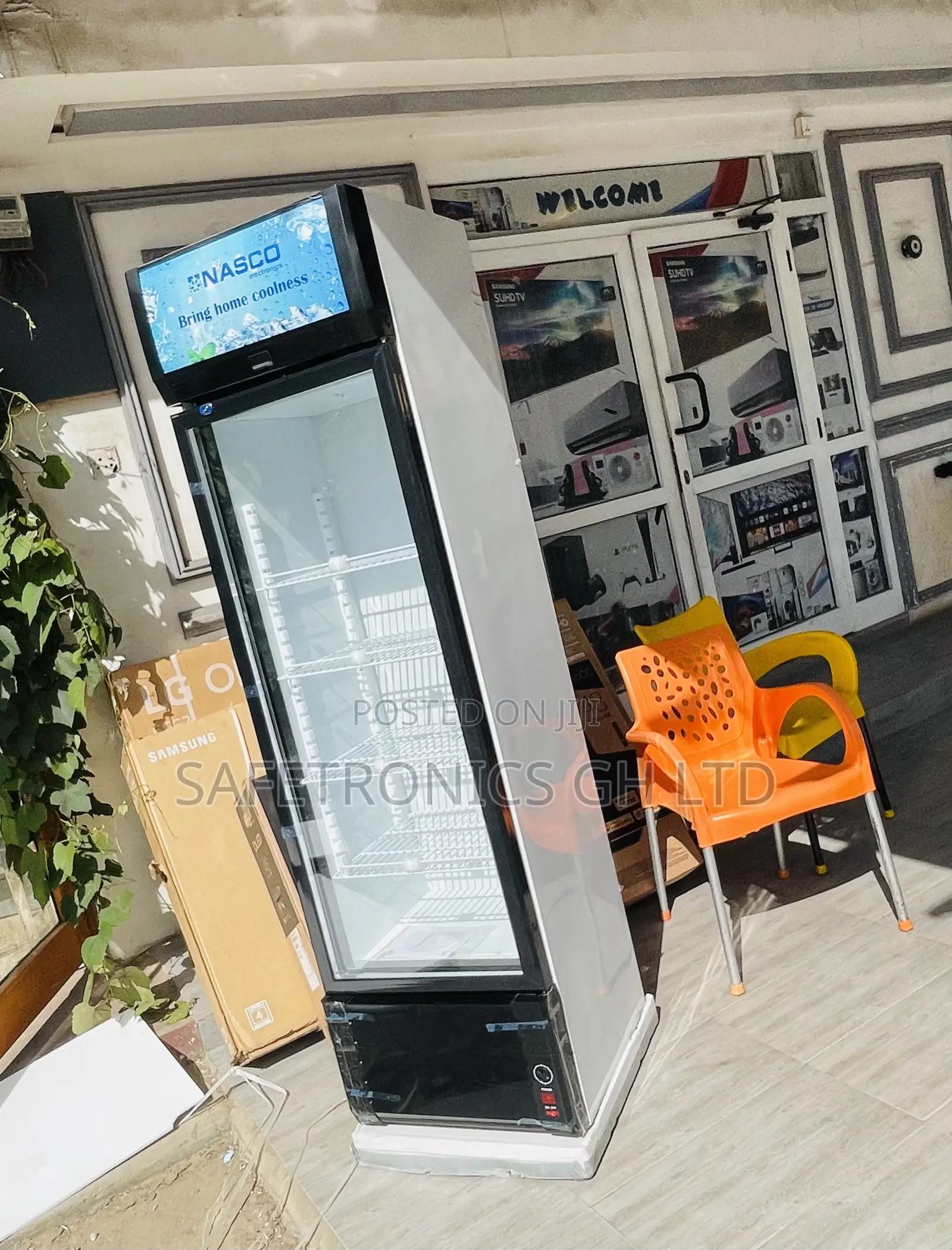 Display Nasco Nas-Fl400-1dr Glass Singledoor Fridge