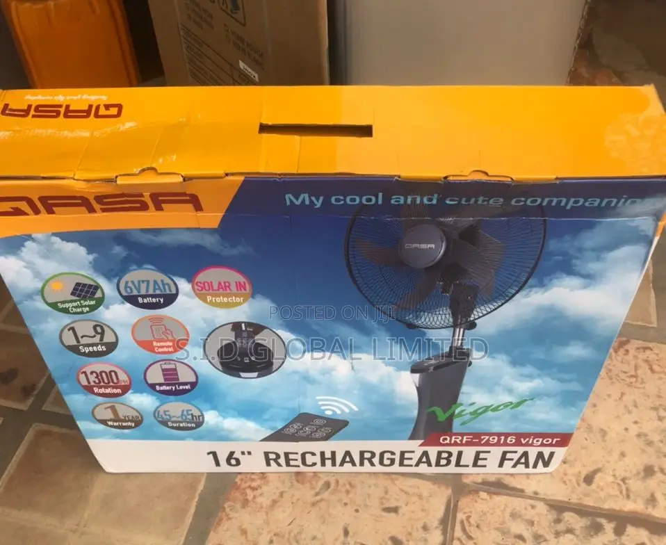 Dazzling Iwin Rechargeable Solar Fan