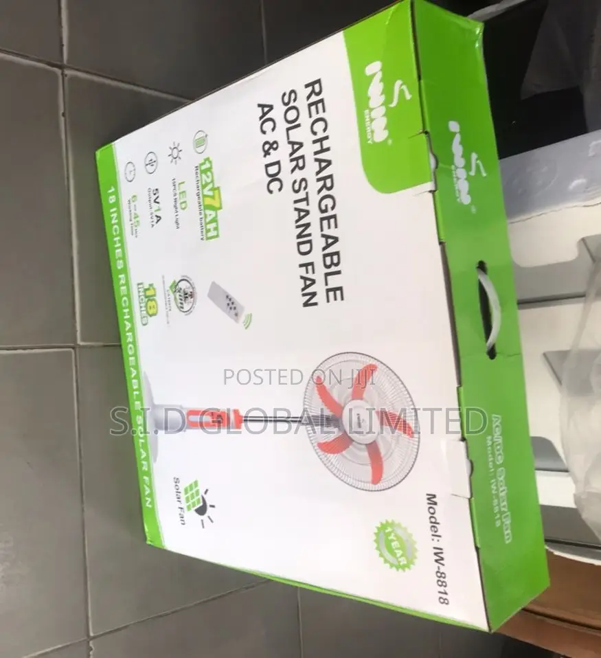 Gorgeous Iwin Rechargeable Solar Stand Fan