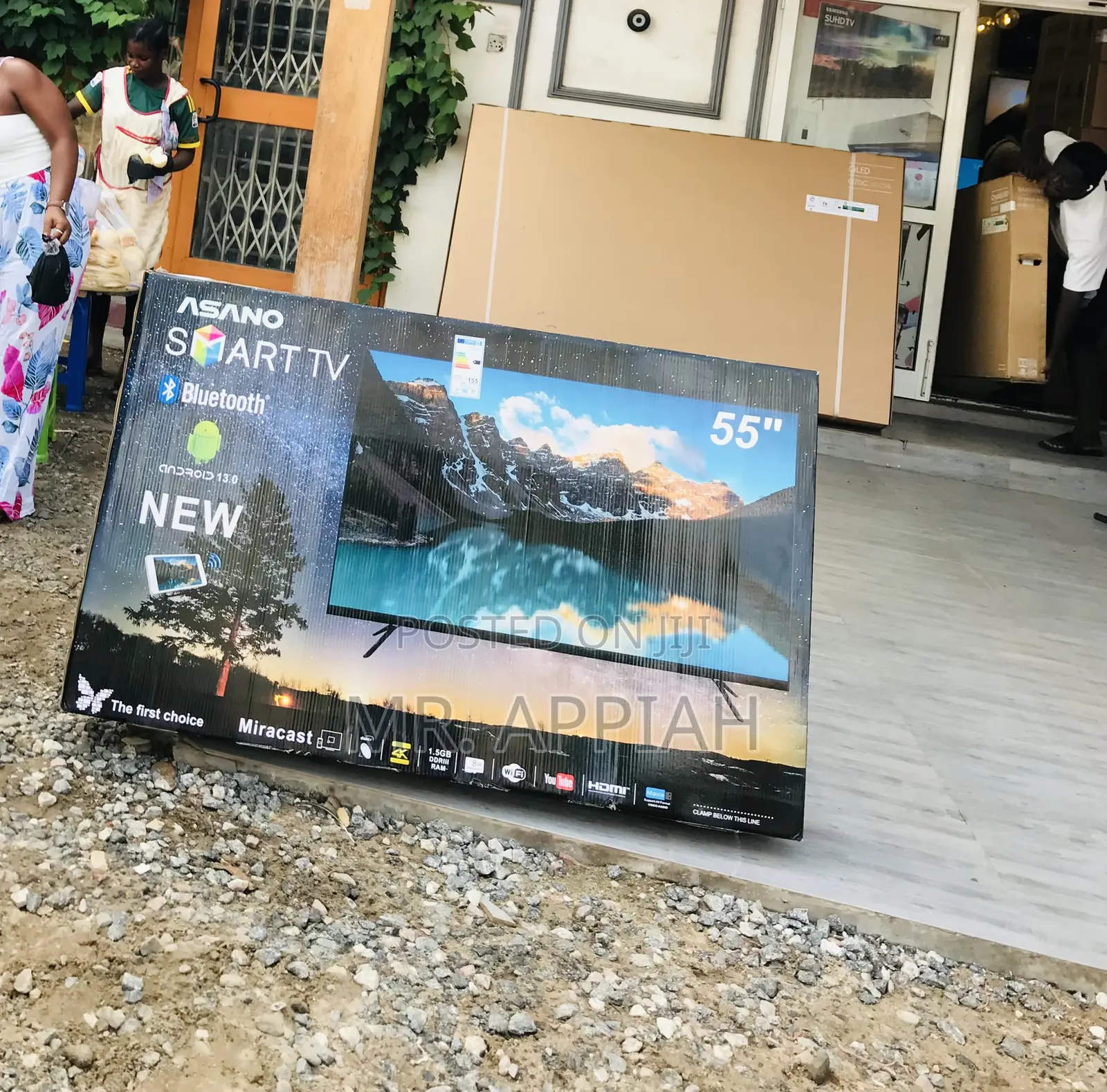 Elegant Asano 55 Inch Uhd Smart Satellite Tv(Black).