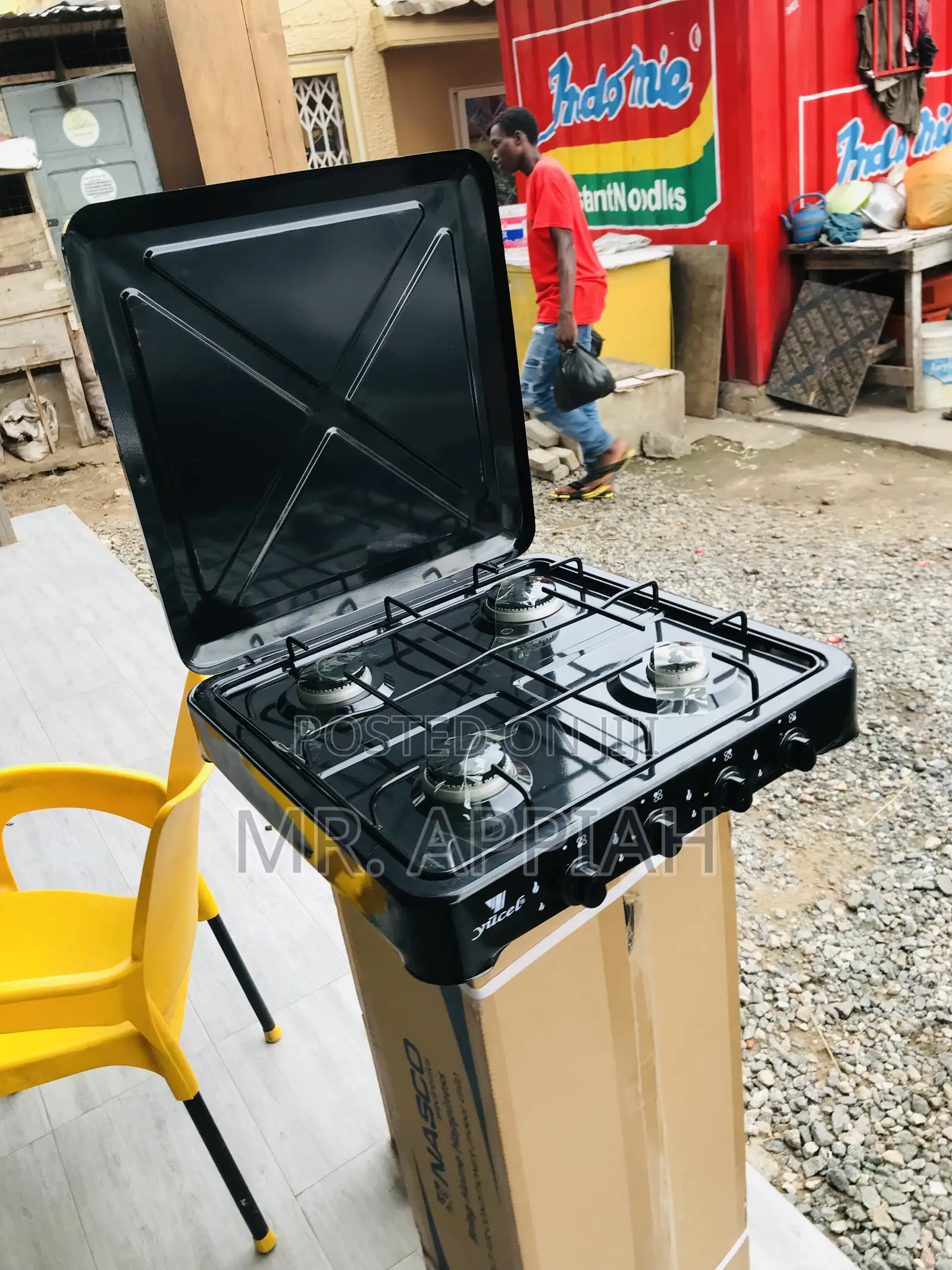 Affordable Yucel 4 Burner Gas Stove(Black).