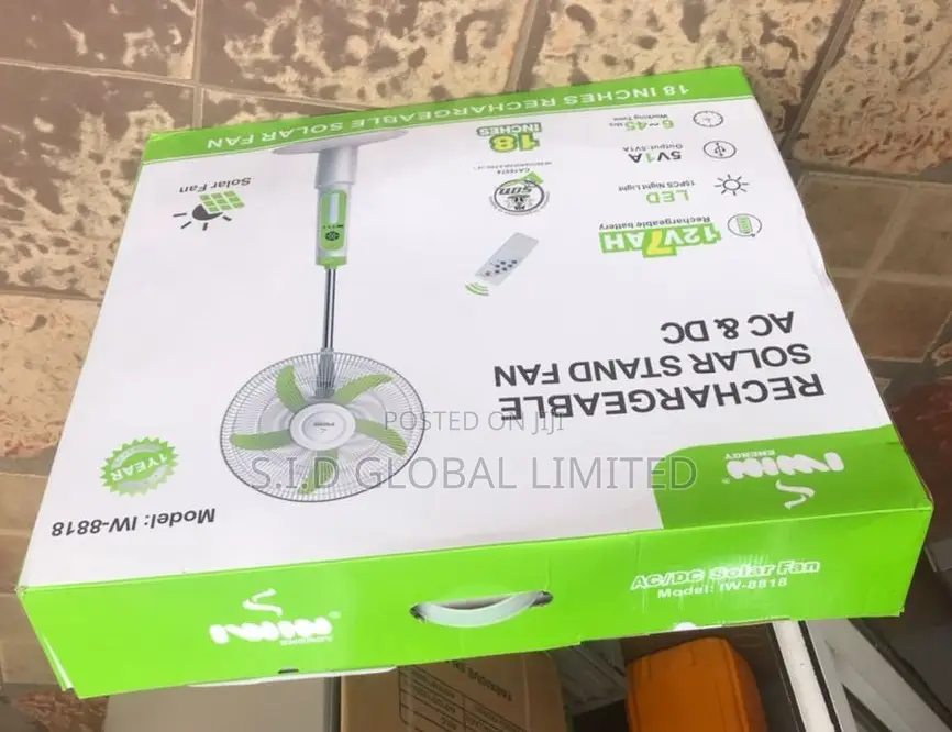 Neat Iwin Rechargeable Solar Stand Fan