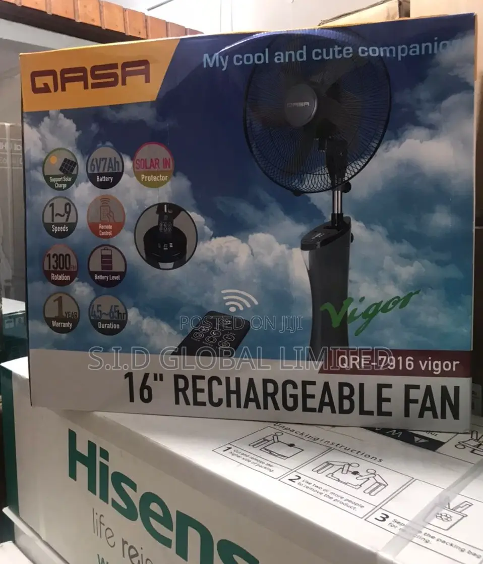 Neat in Box Rechargeable Standing Fan