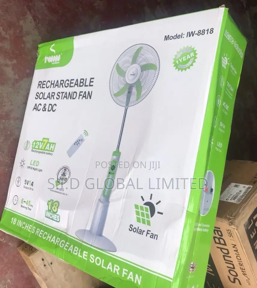 Authentic Rechargeable Solar Stand Fan