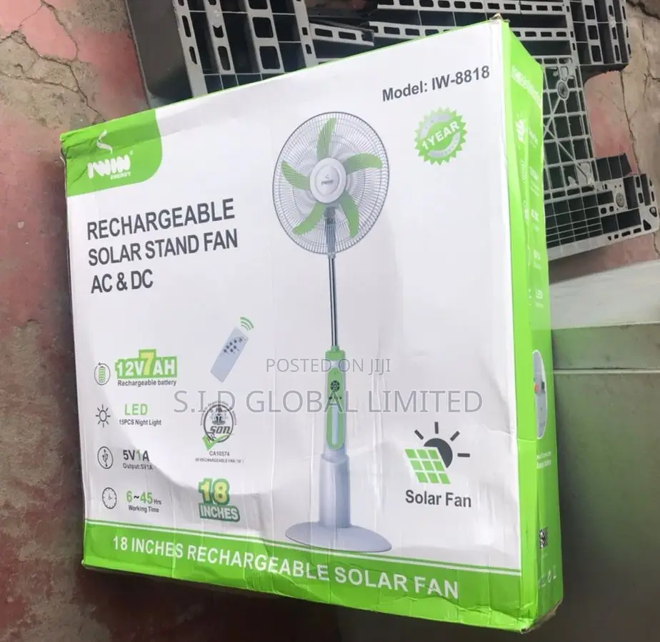 Unique Rechargeable Solar Stand Fan