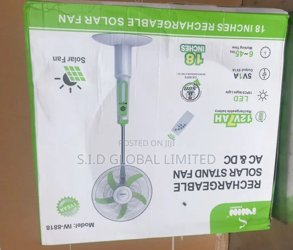 Upgrade Your Home With Solar Rechargeable Stand Fan