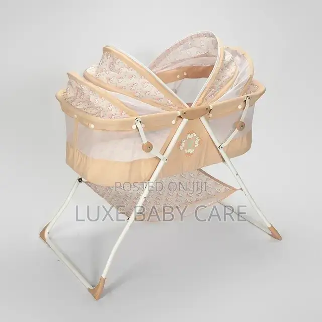 Steel Frame Baby Cradle Rocking Kids Cot