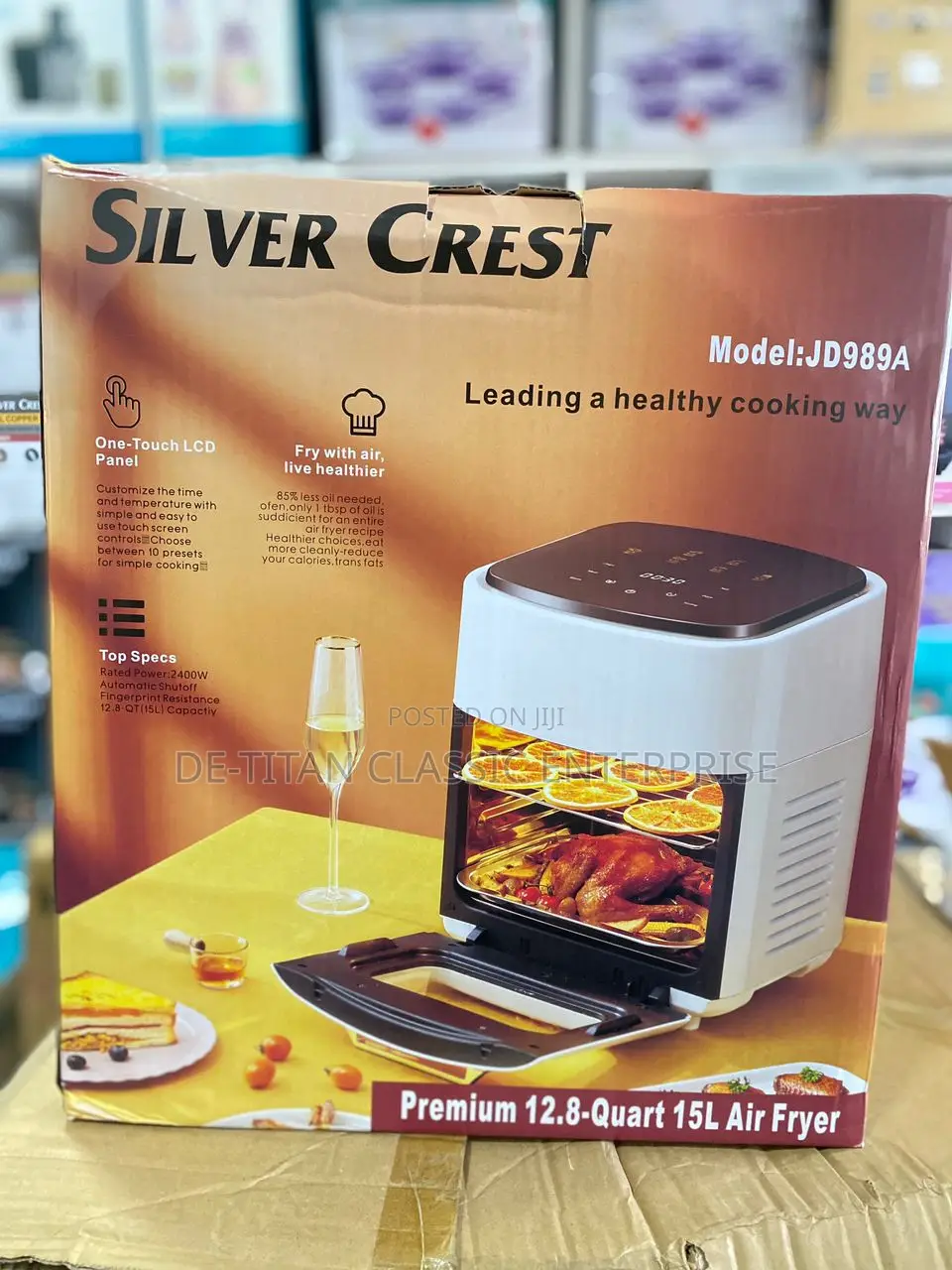 Extra Large Capacity Smoke-Free Airfryer Oven - 15liters