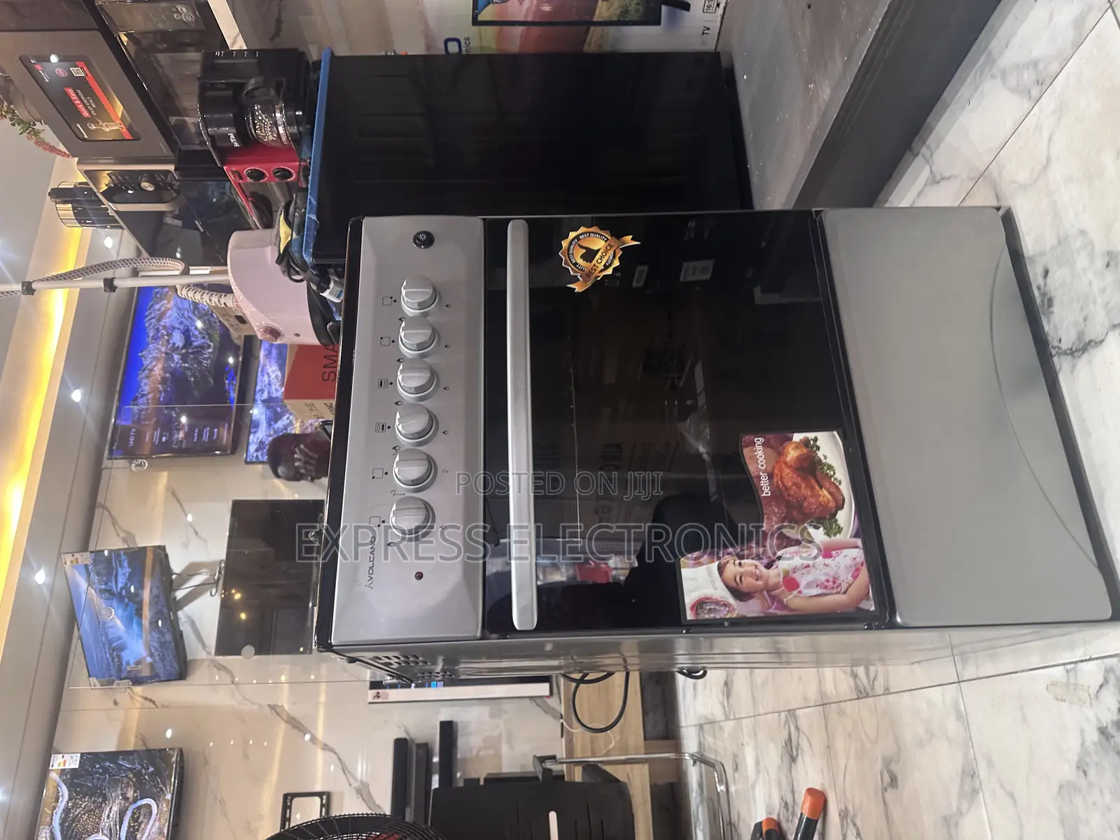 Veru Cool Price 4burner 50/50 Gas Cooker Oven Grey