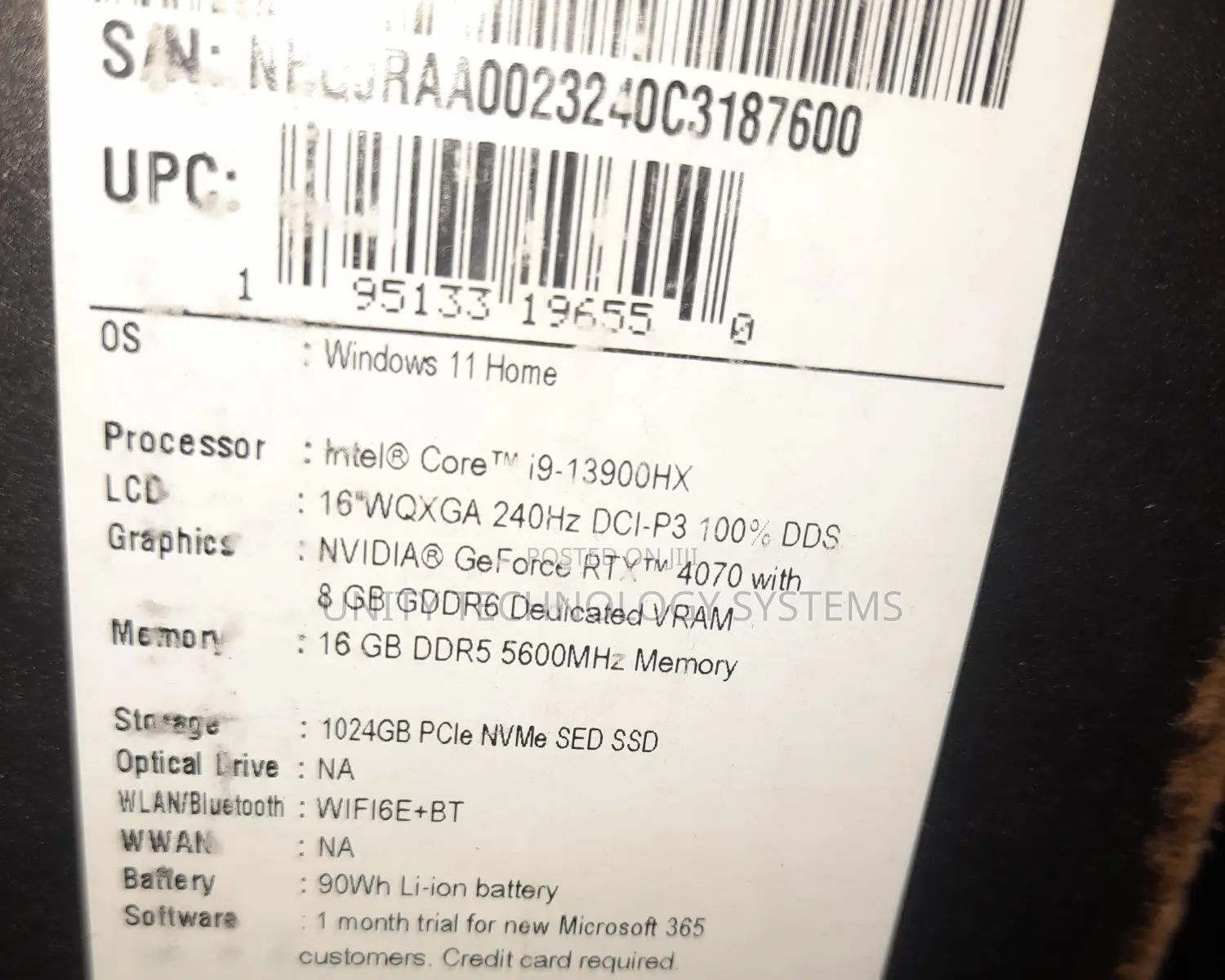 New Laptop Acer Predator Helios 16 16GB Intel Core I9 SSD 1T