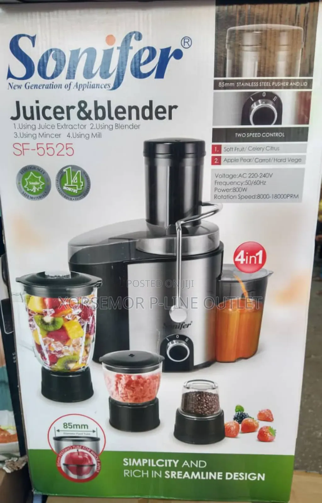 Juicer and Blender Sf-5525
