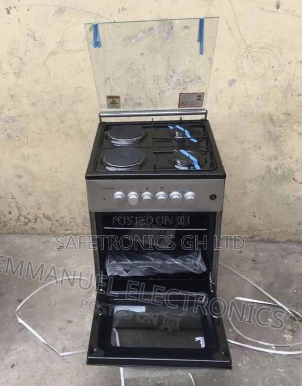 Gray Oven With Grill 2 Electric 2 Gas Cooker Volcano 