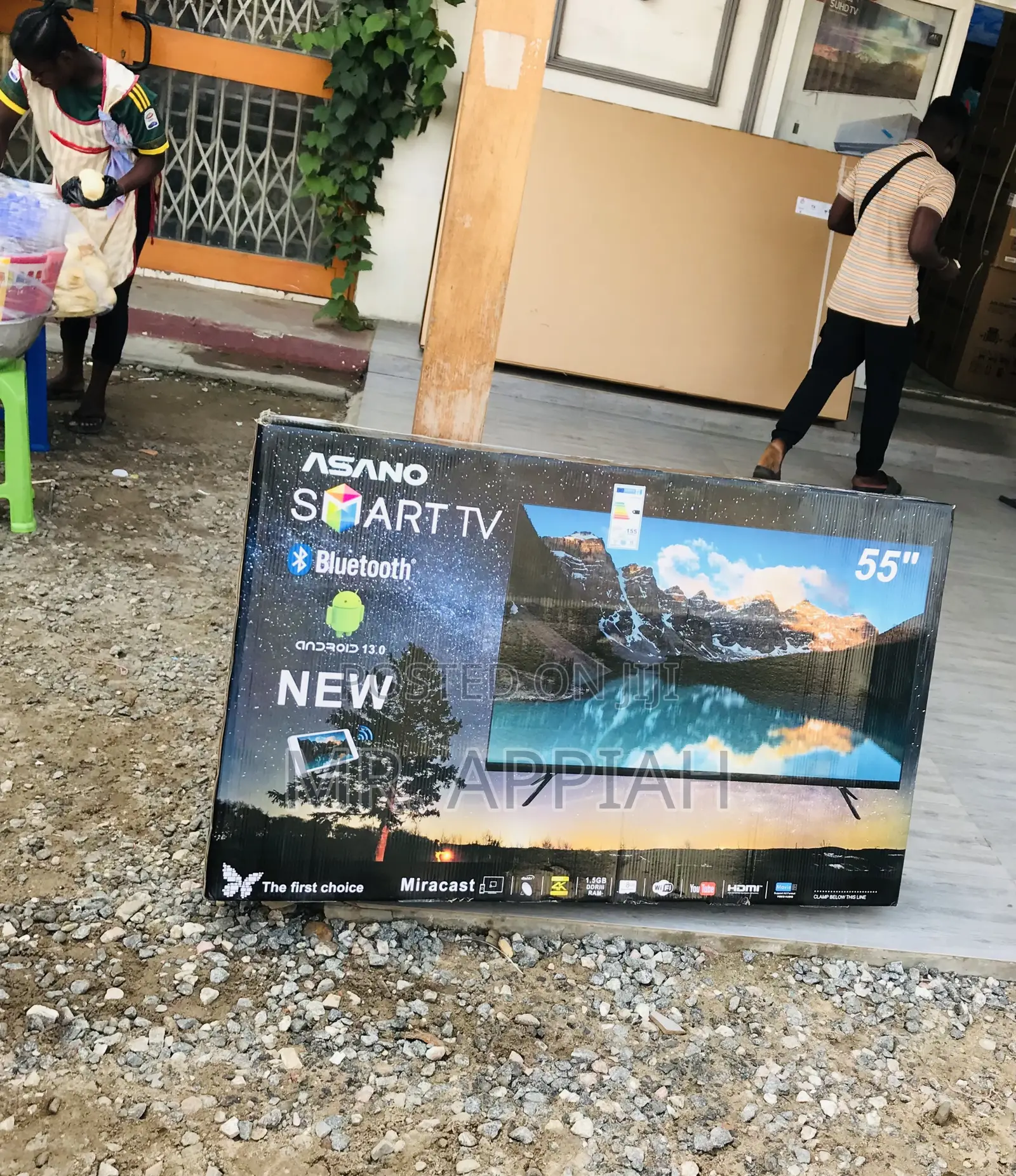Original Asano 55 Inch Uhd Smart Satellite Television.