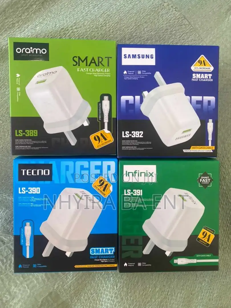 Original Chargers Available Type C, iPhone and Android