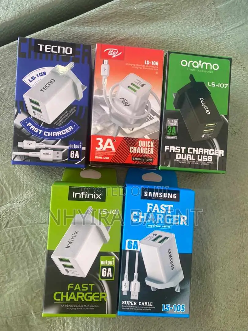Original Chargers Available Type C, iPhone and Android
