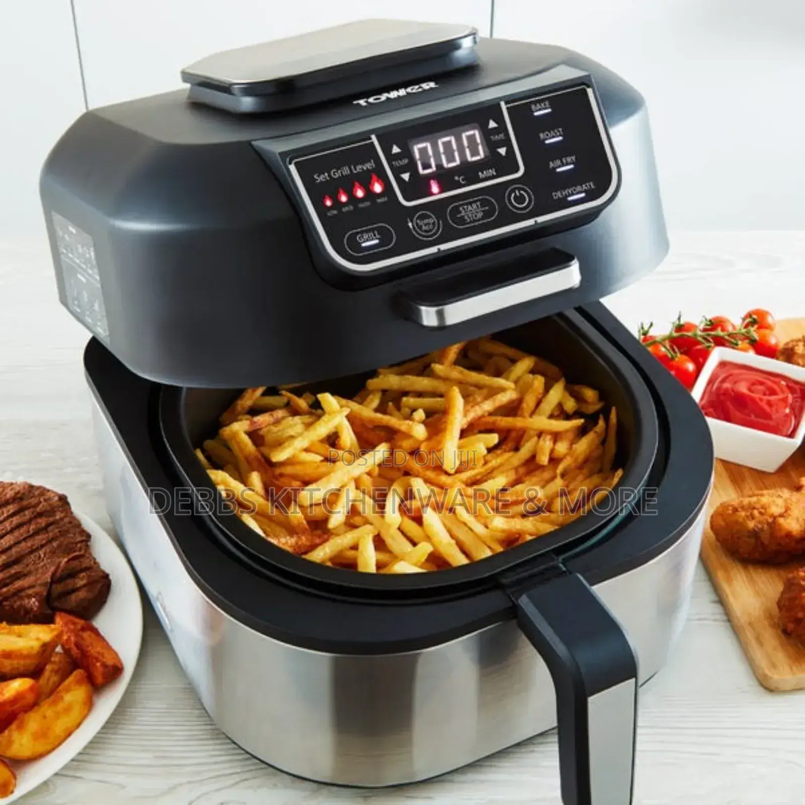 5 In 1 Tower Air Fryer And Smokeless Grill