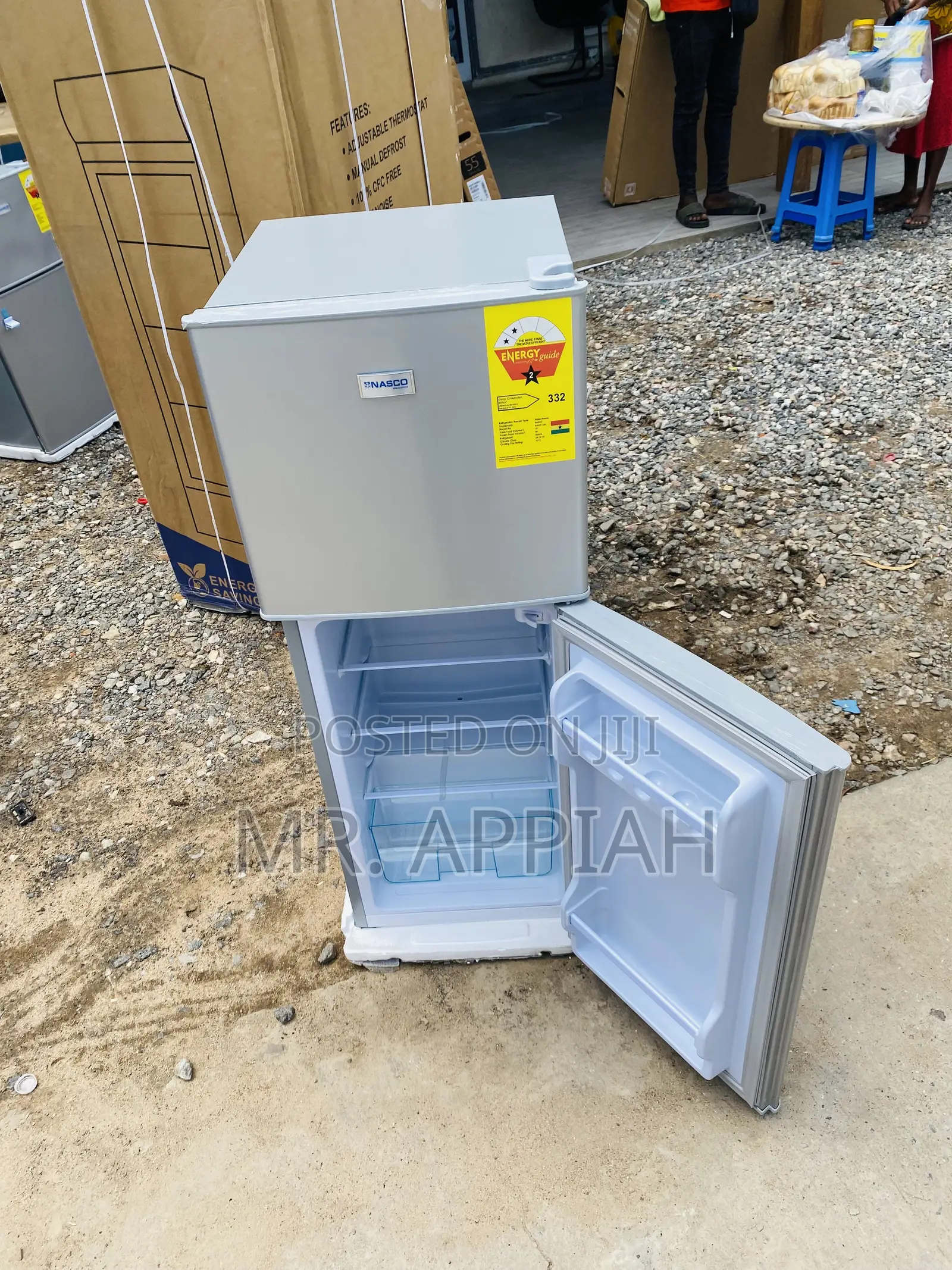 Durable Nasco Nas D2-13fl 2 Door Electric Fridge(Gray).