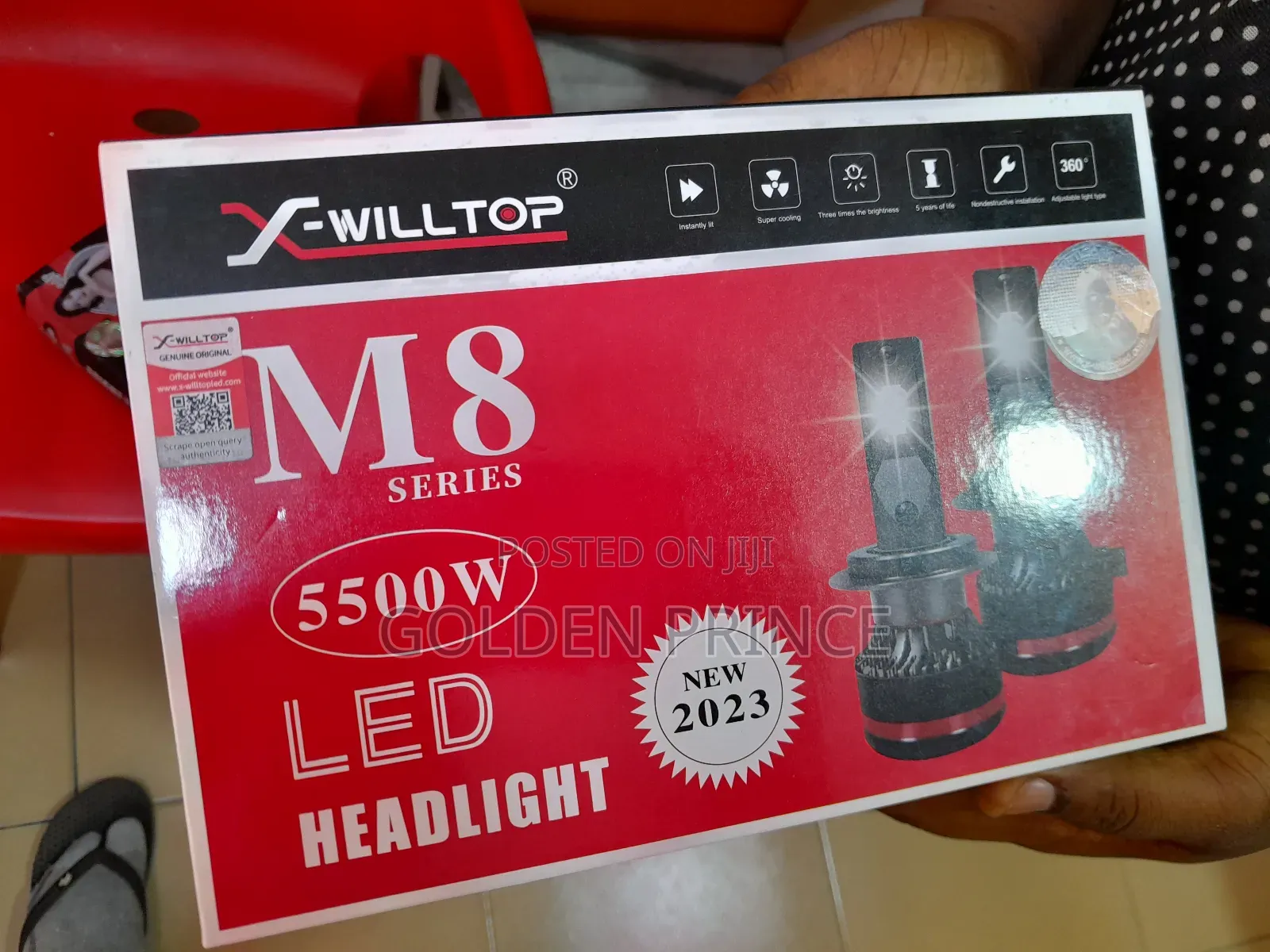 Headlight Rechargeable Bulb 5500W