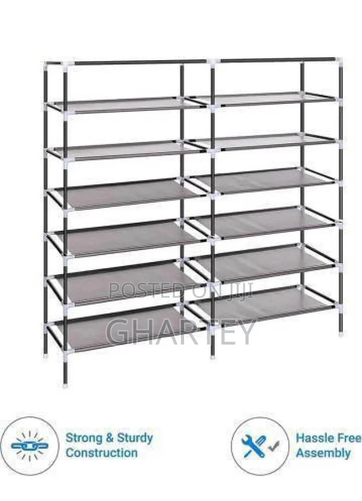 Portable Foldable Double Shoe Rack
