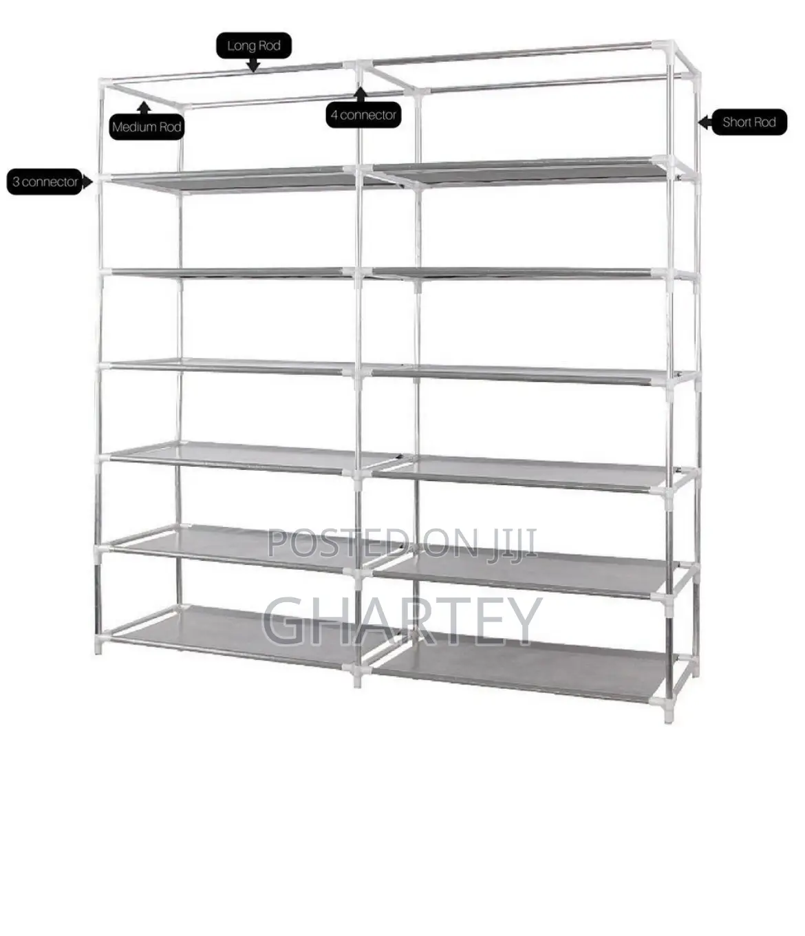 Double Shoe Racks Black