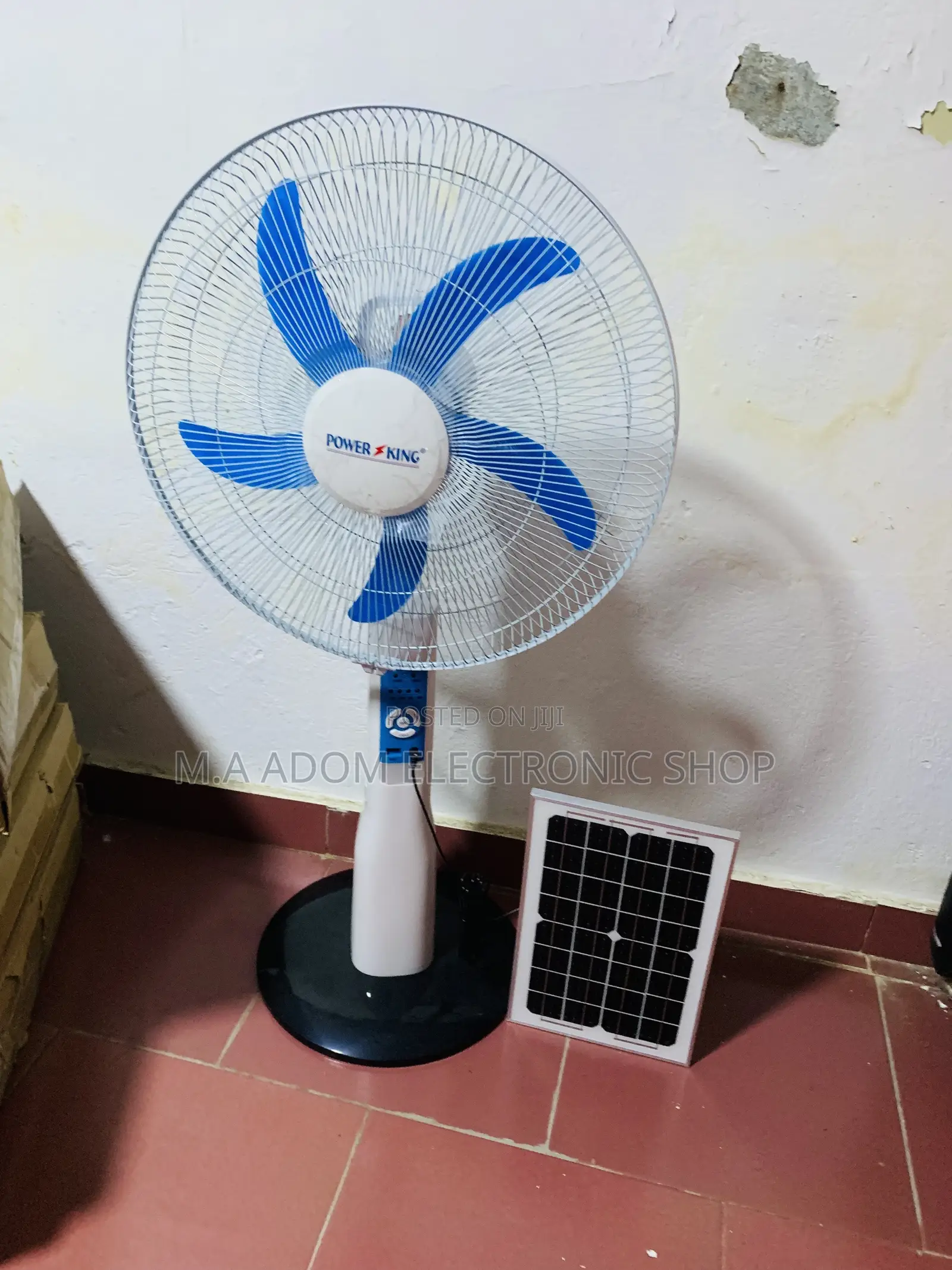 Original Power King Electric Rechargeable Standing Fan.