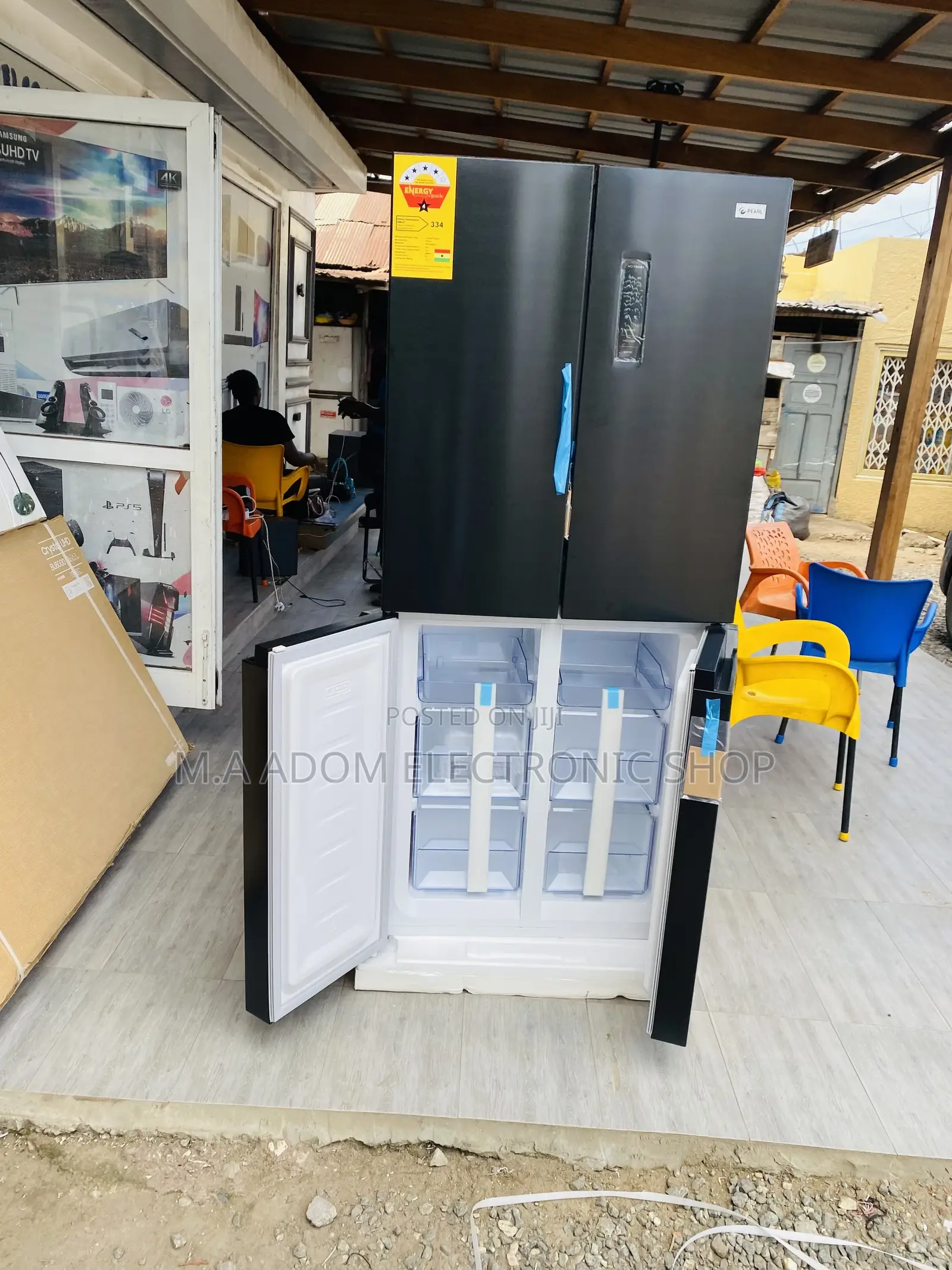 Shop Quality Pearl PF-550BSS Side by Side Fridge(337L).