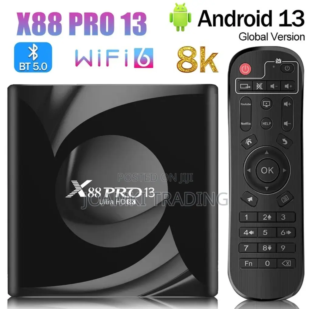 Android 13 Smart Tv Box, 4gb Ram 64gb Rom, 8kvideo, Bt, Wifi