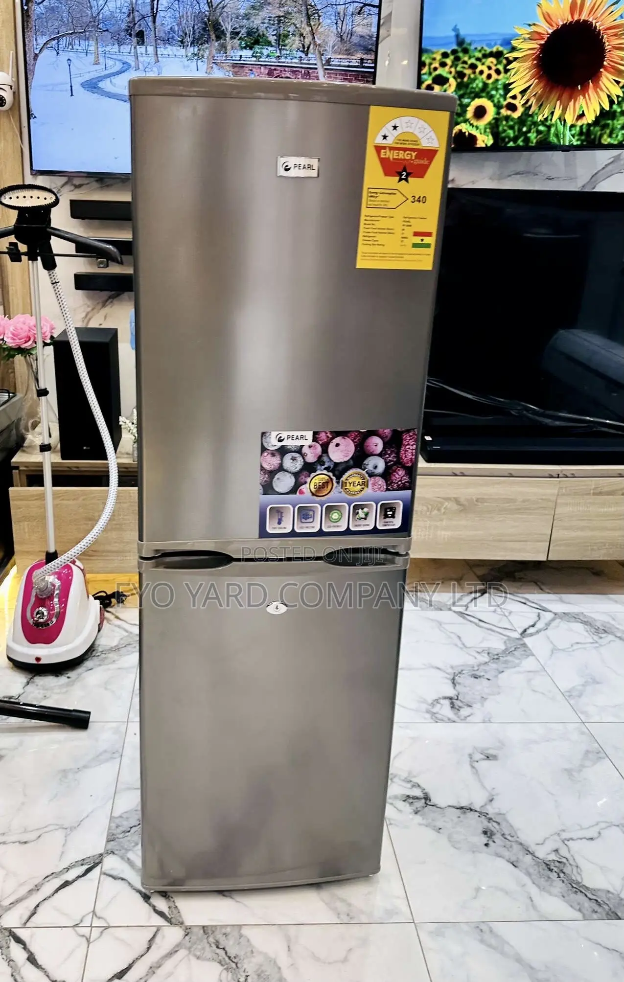 Top Notch Pearl Double Door 147L Fast Cooling Fridge