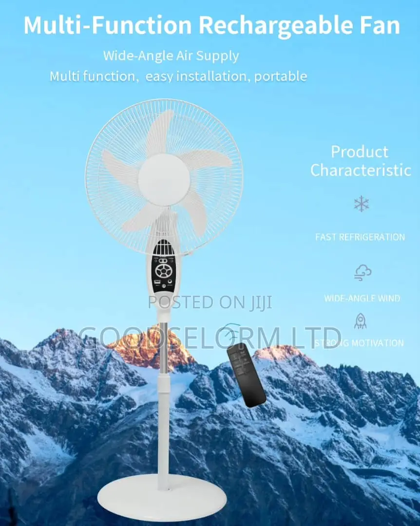 Solar and Electric Rechargeable Fan