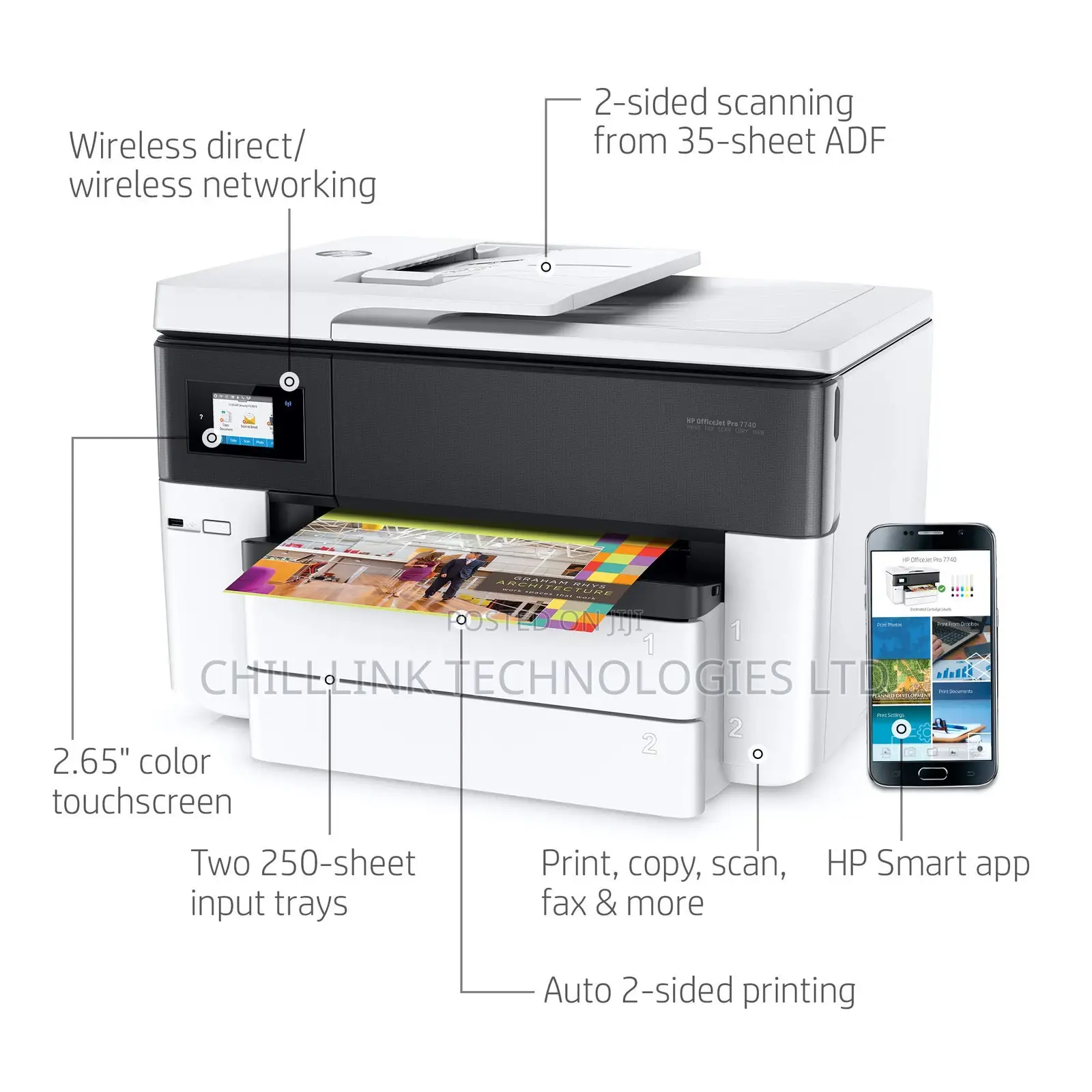 HP Officejet Pro 7740 Wide Format All-in-One A3/A4 Printer