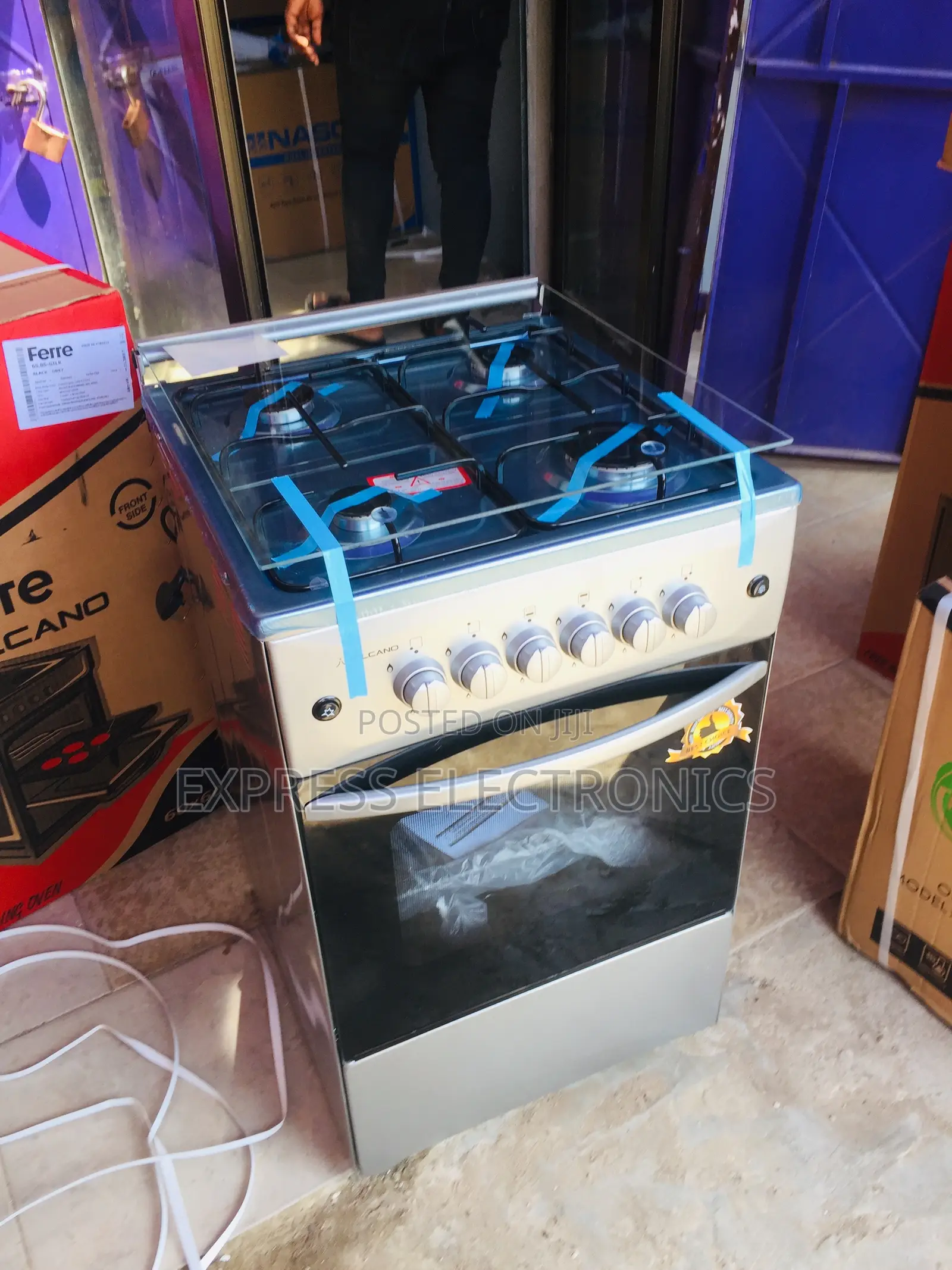 Cast Inox Grid 50/50 4burner Gas Cooker Oven