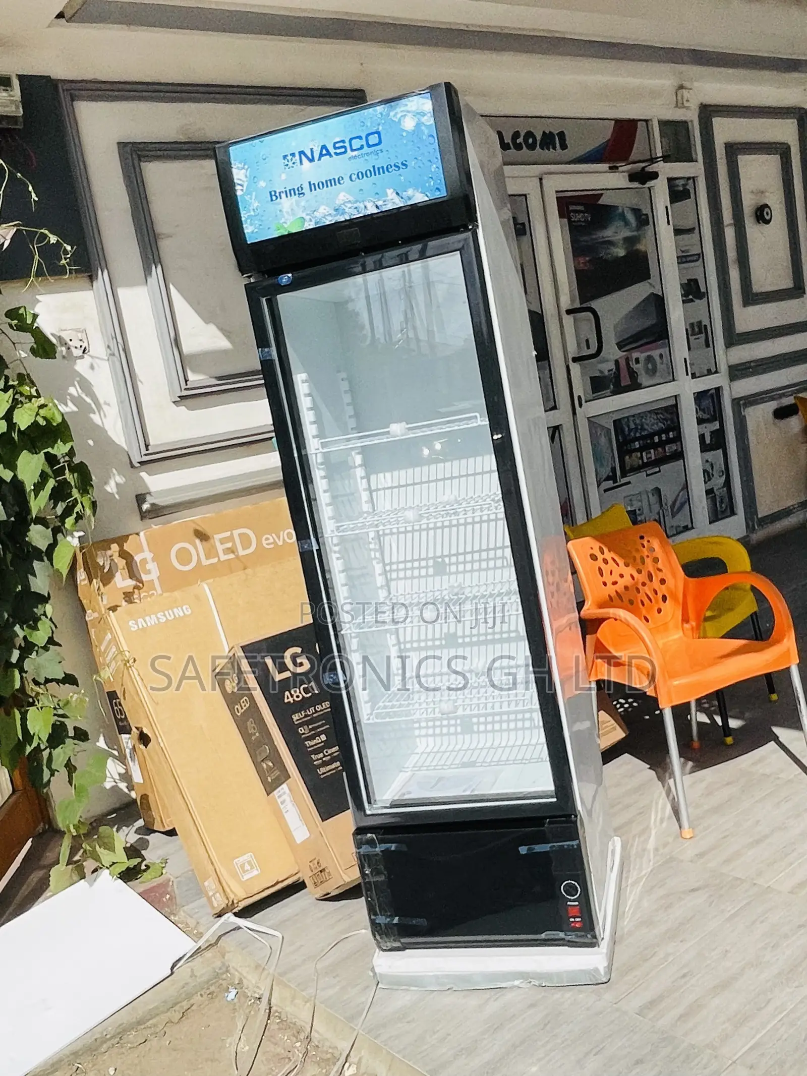 Glass Singledoor Nas-Fl350-1dr Display Electric Fridge