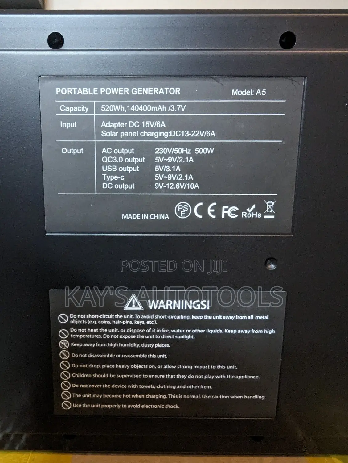 Ceba Powertank500 500w 484wh Portable Power Station