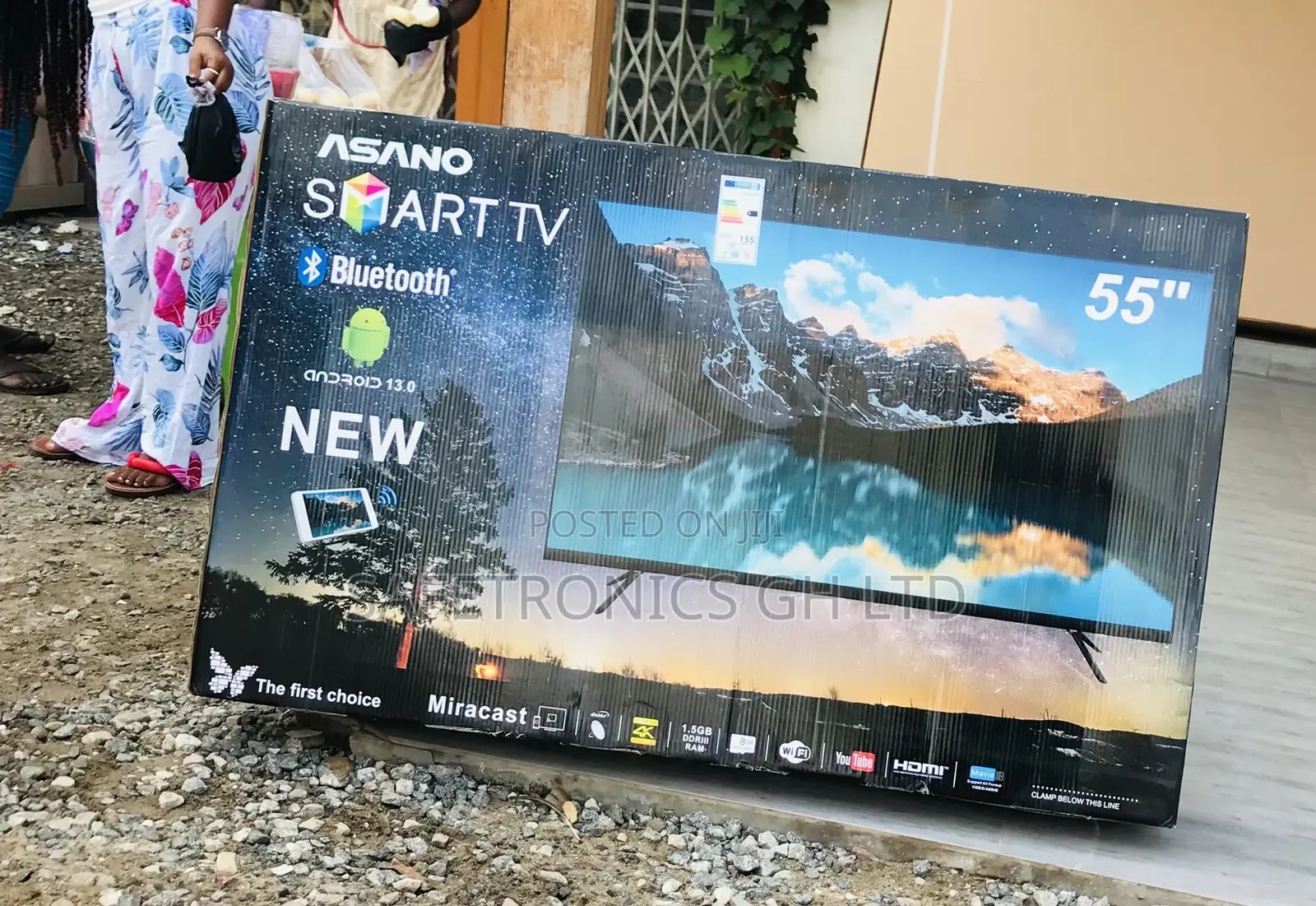 UHD 55 Inches Glossy Led Asano Crystal Television Tv