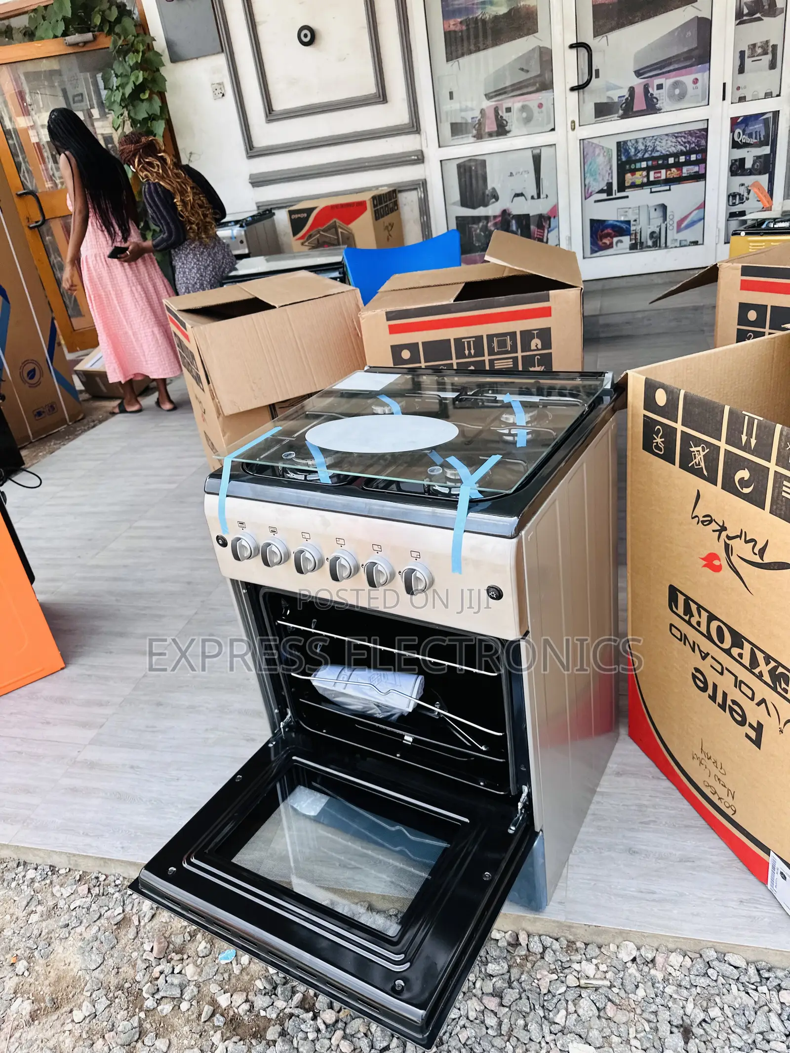 Furnace Freestanding 4burner 60/60 Newline Grey.