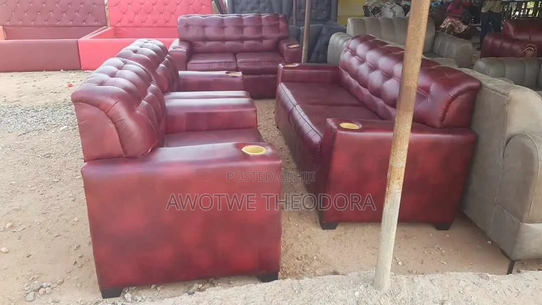 Quality Leather Modernised Utv Sofa Set ( Free Delivery)