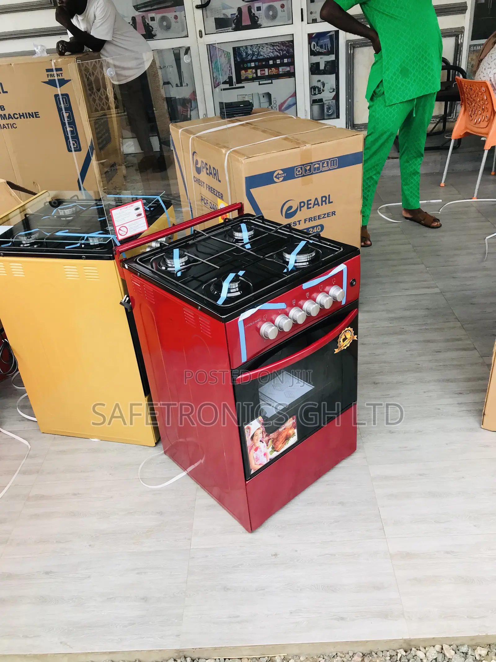 Red Volcano 4 Gas Cooker Oven With Grill 50by50 Original