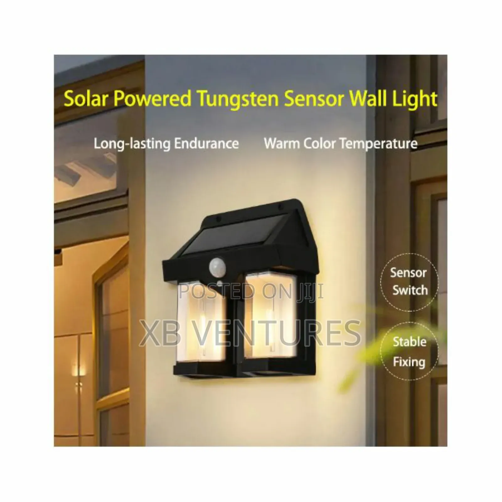 3 Modes Waterproof Tungsten Solar Outdoor Wall Light 2LED