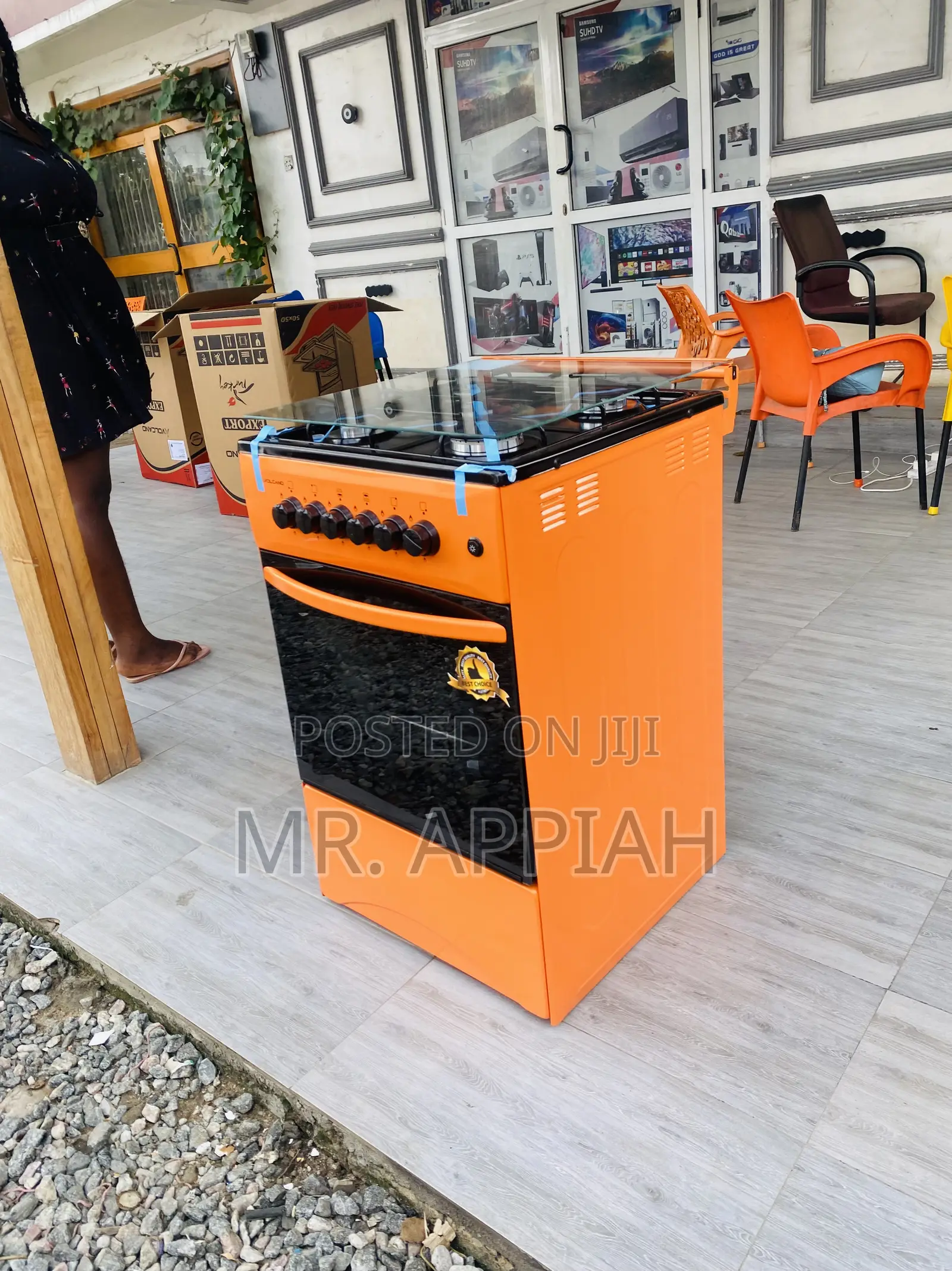 Purchase Original Volcano 50x50 4 Gas Cooker + Oven(Orange)