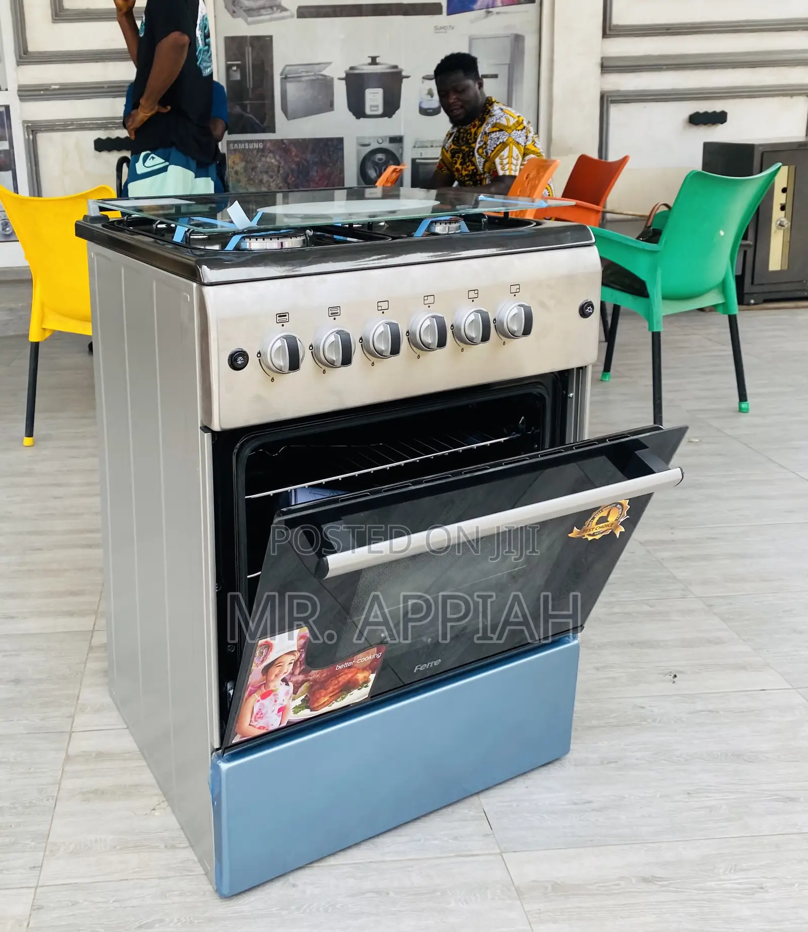 Latest and Affordable Ferre 60x60 4 Burner With Oven(Gray)
