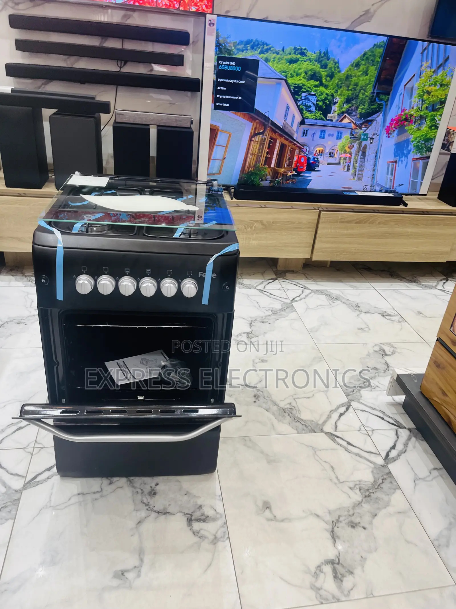 Black 4burner 50/50 Oven Furnace Volcano