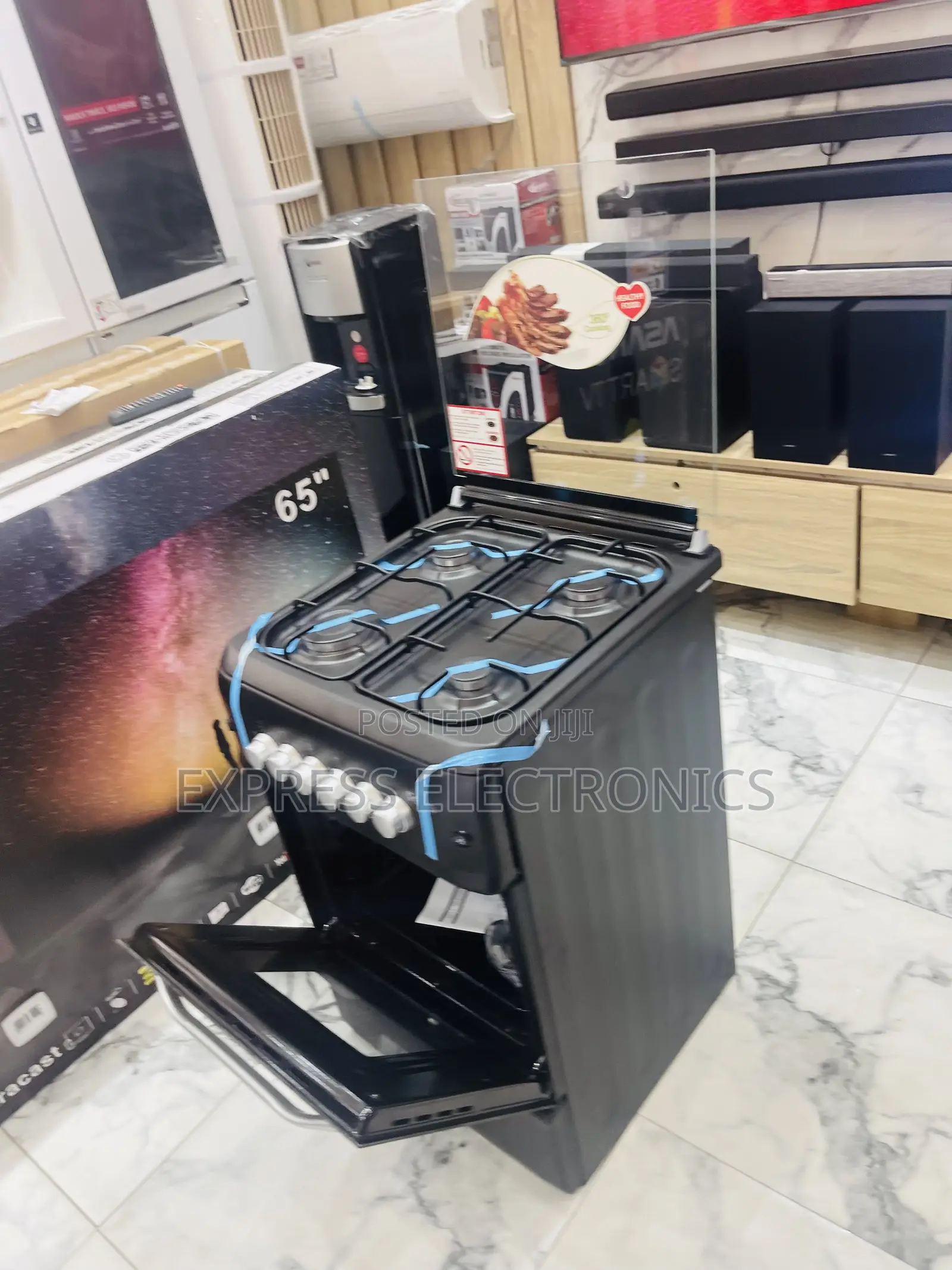 Spectacular Design Black Volcano 4burner Oven 50/50