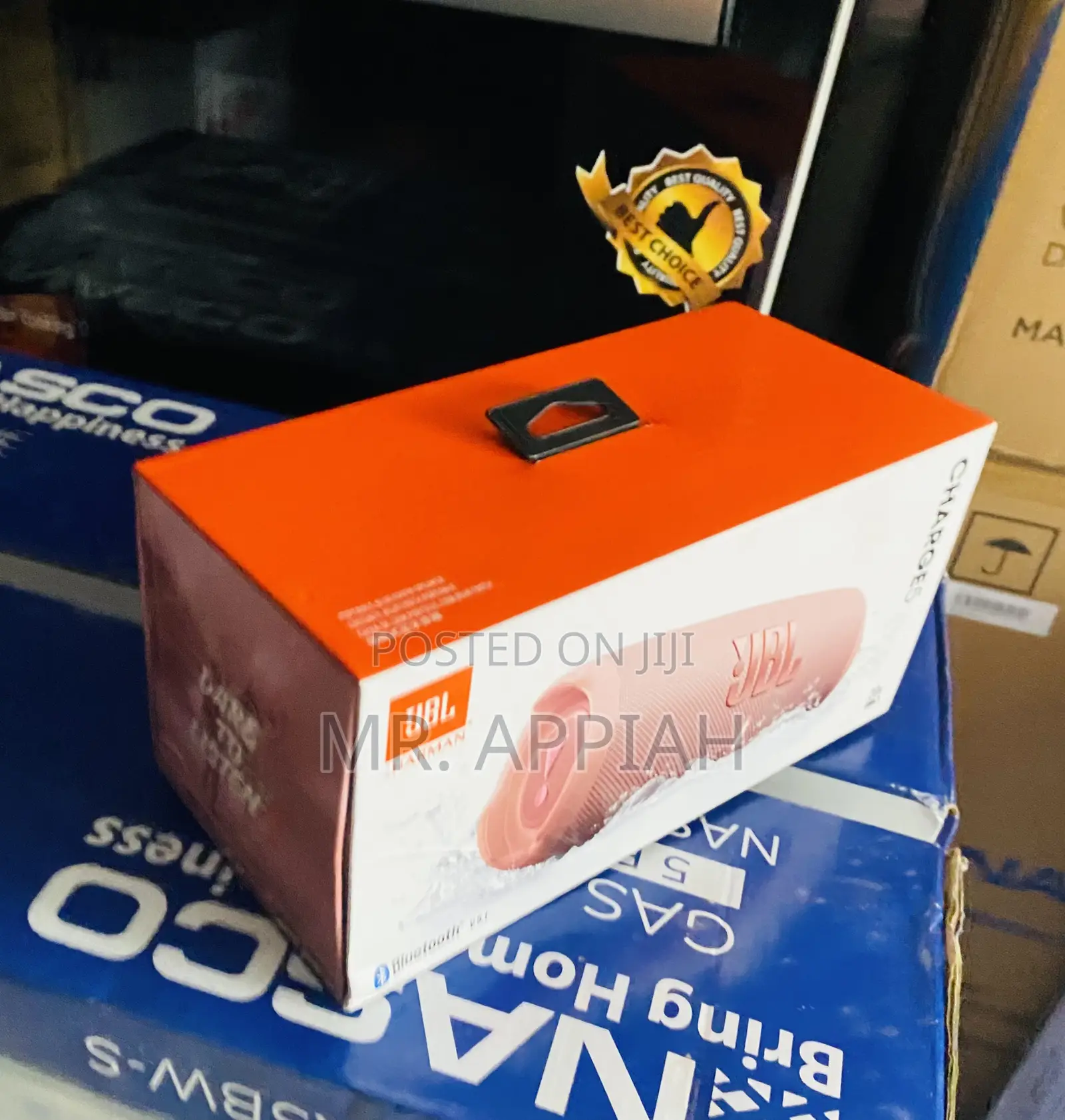 Bluetooth JBL Charge 5 Portable Speaker(Pink).