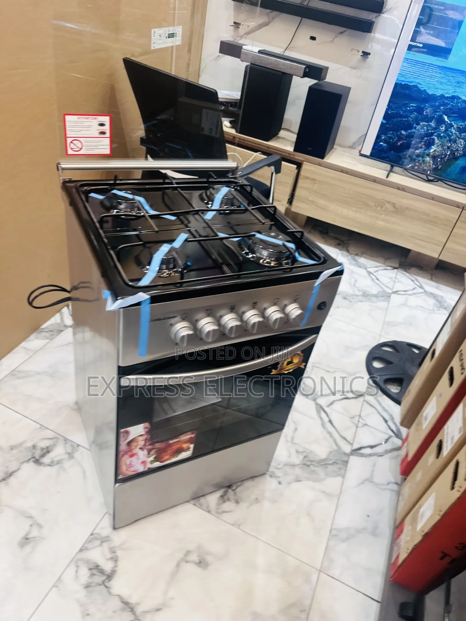 Multi Functional System Gas Cooker Oven 4burner Oven