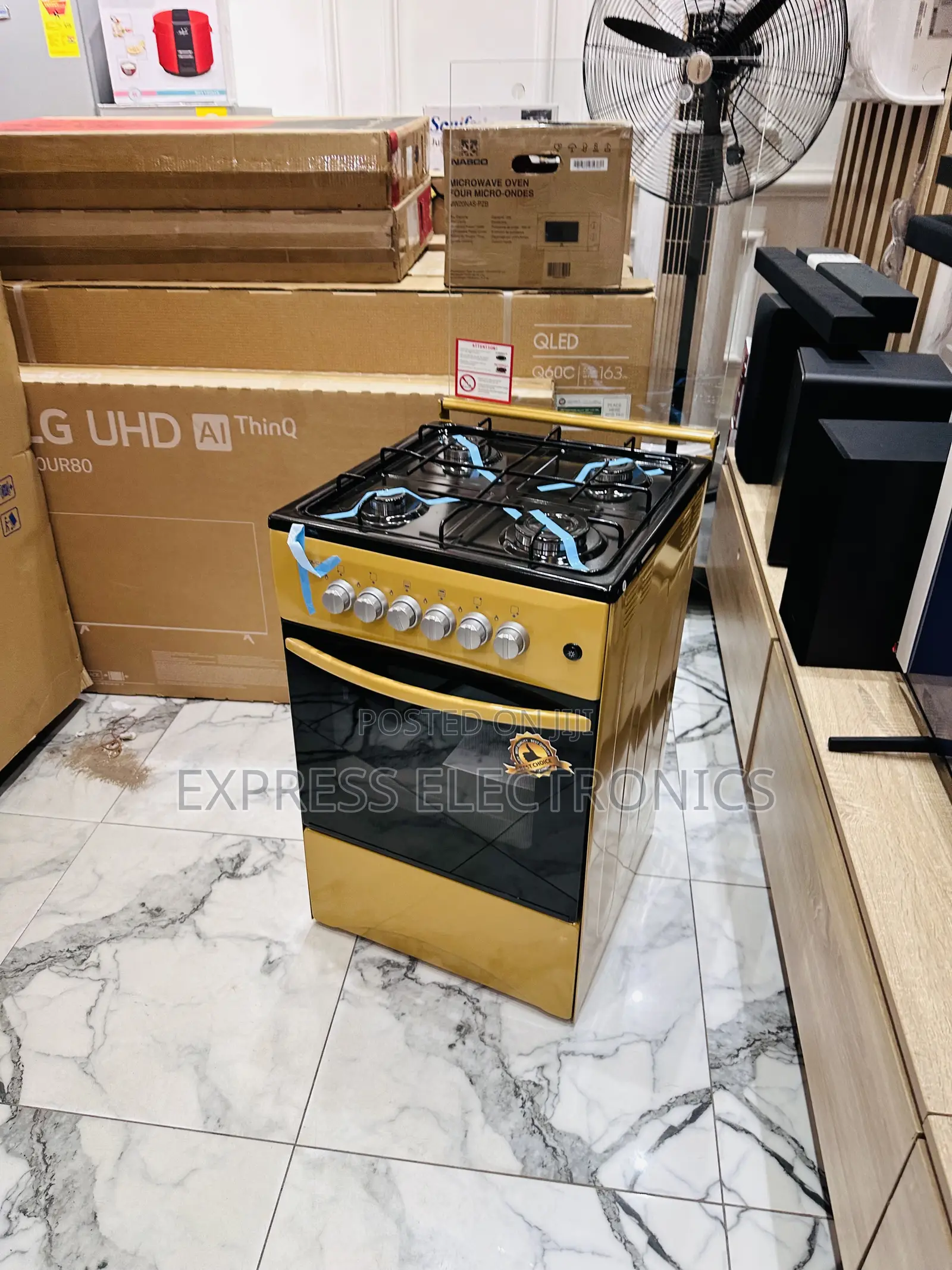 Multi Functional Gold Stove Cooker 4burner 50/50 Oven
